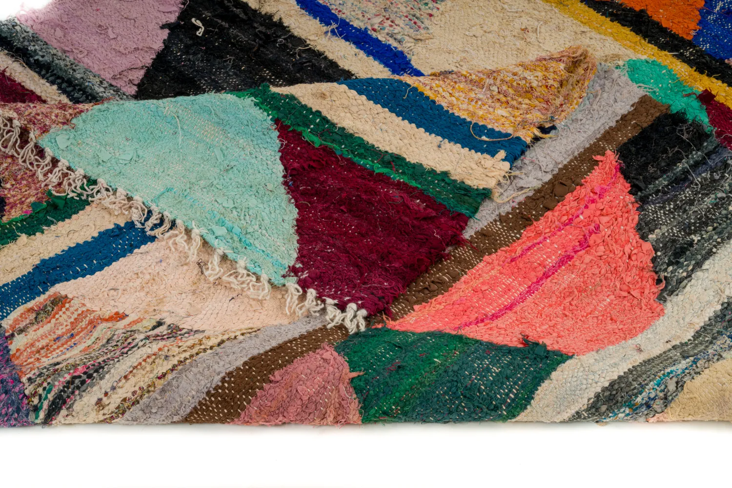 Moroccan Berber rug Boucherouite 135 x 270 cm