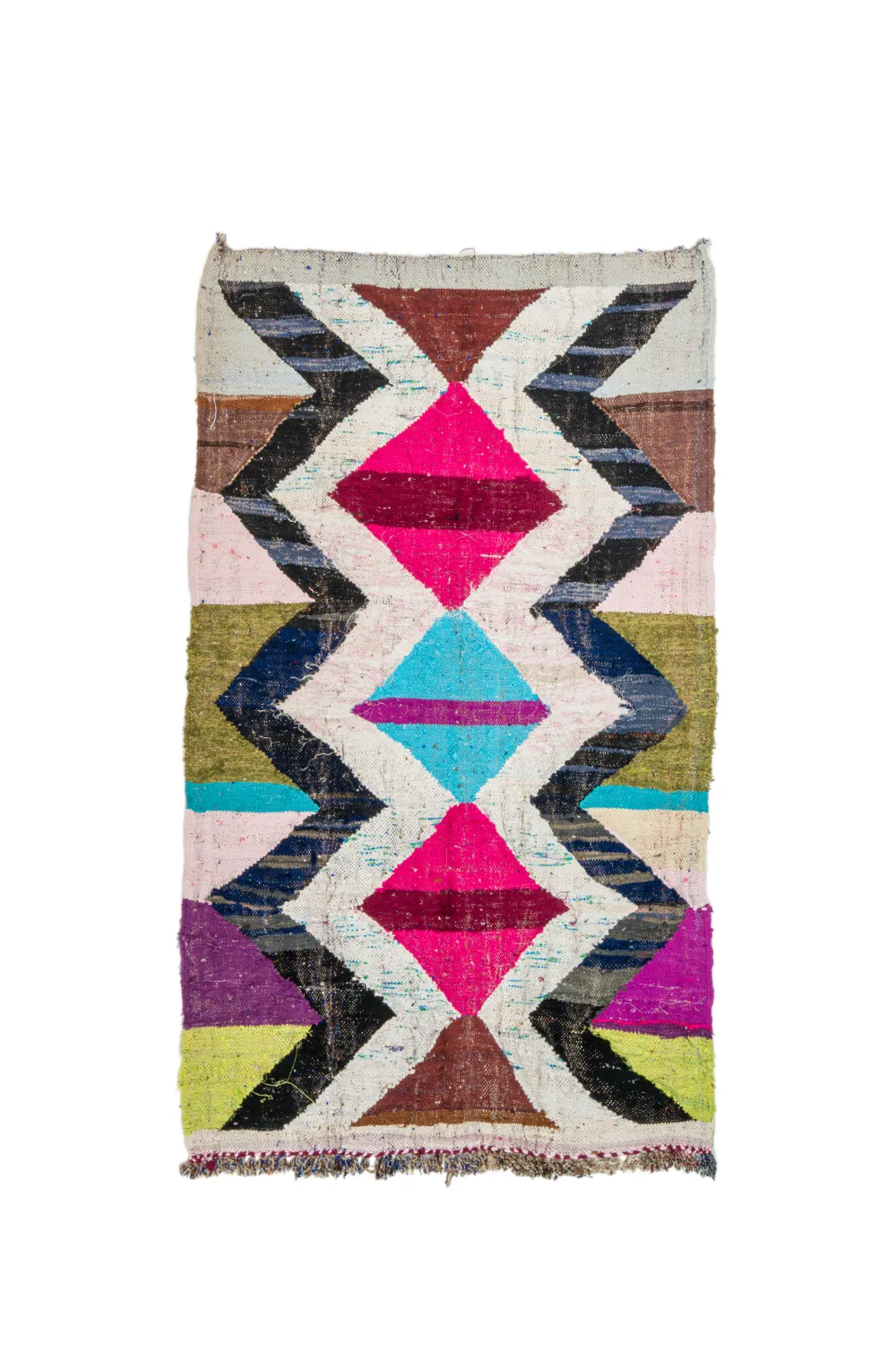 Moroccan Berber rug Boucherouite 135 x 230 cm
