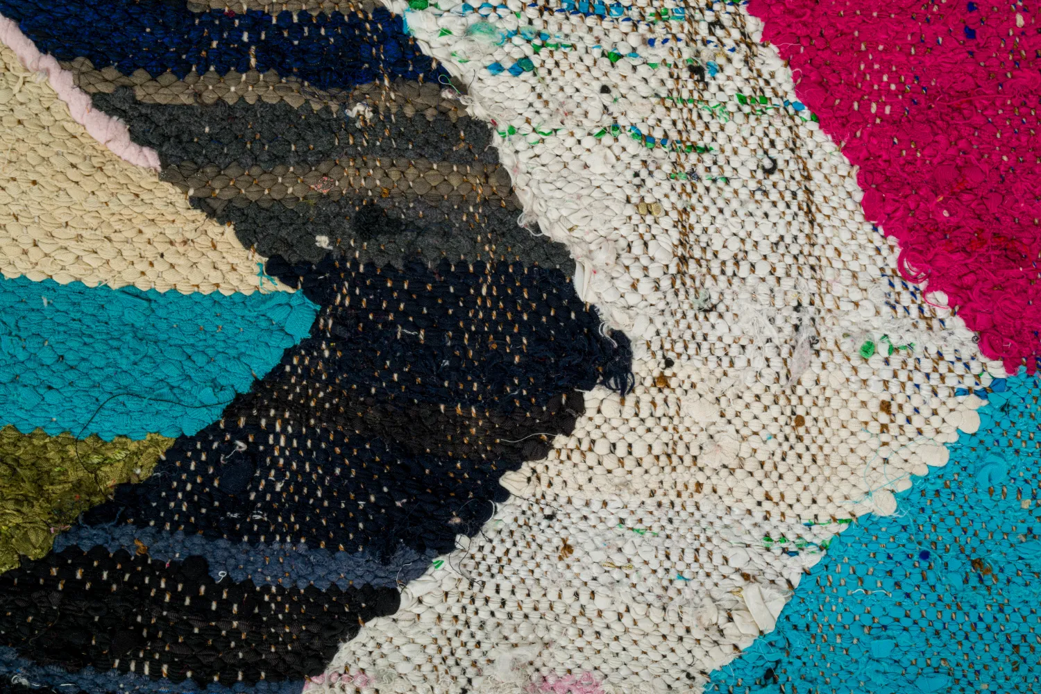Moroccan Berber rug Boucherouite 135 x 230 cm
