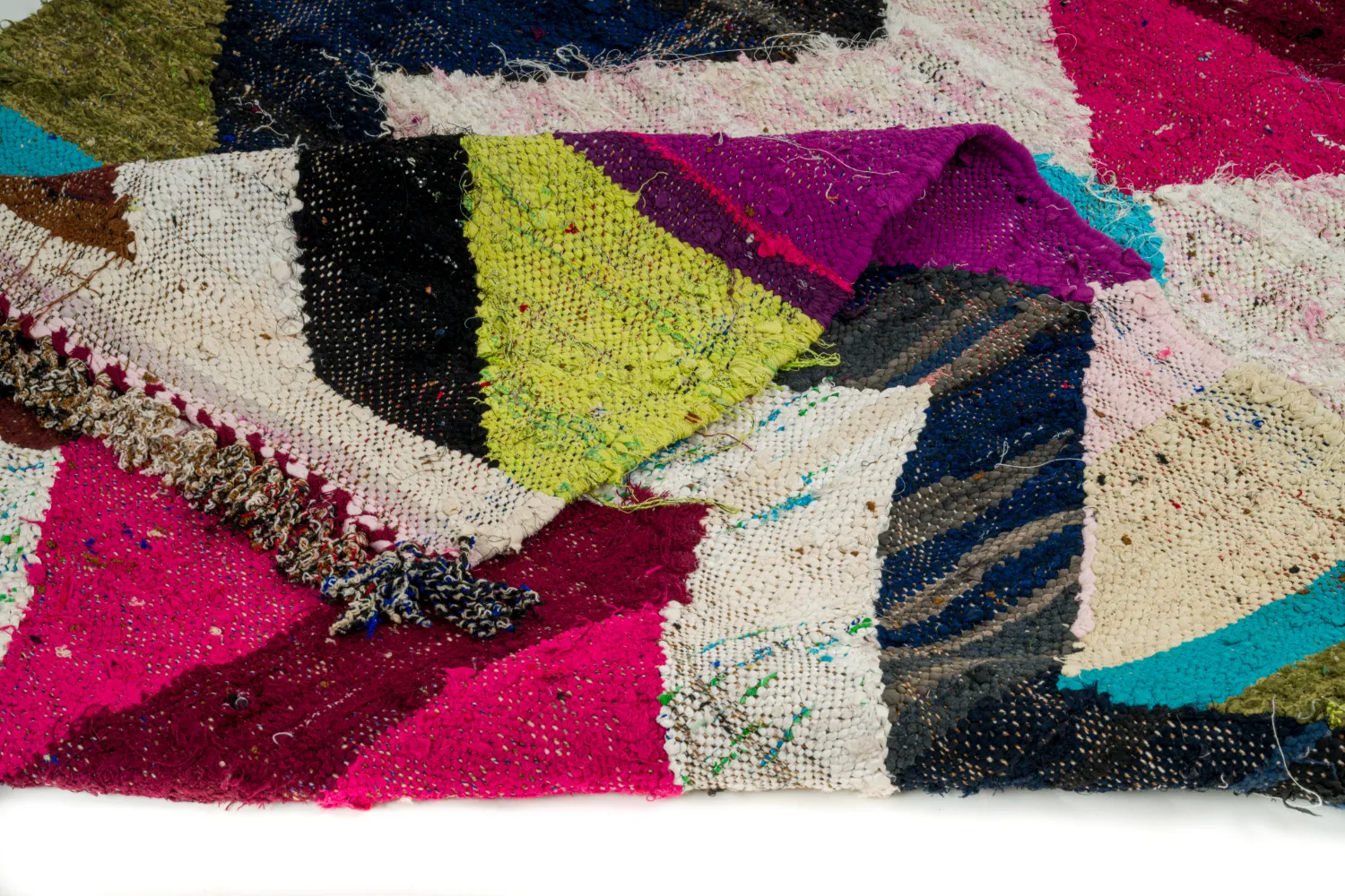 Moroccan Berber rug Boucherouite 135 x 230 cm