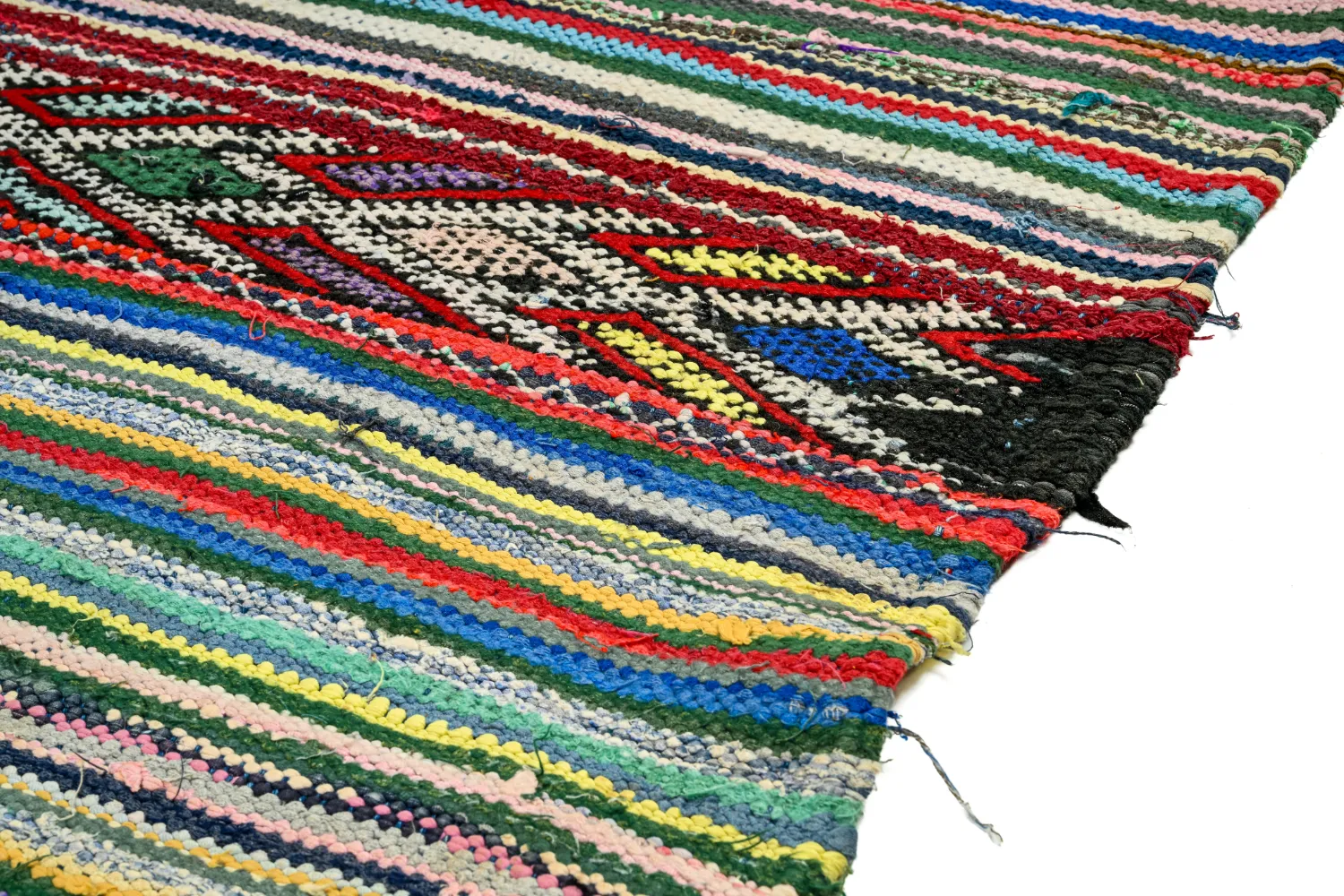 Moroccan Berber rug Boucherouite 150 x 340 cm