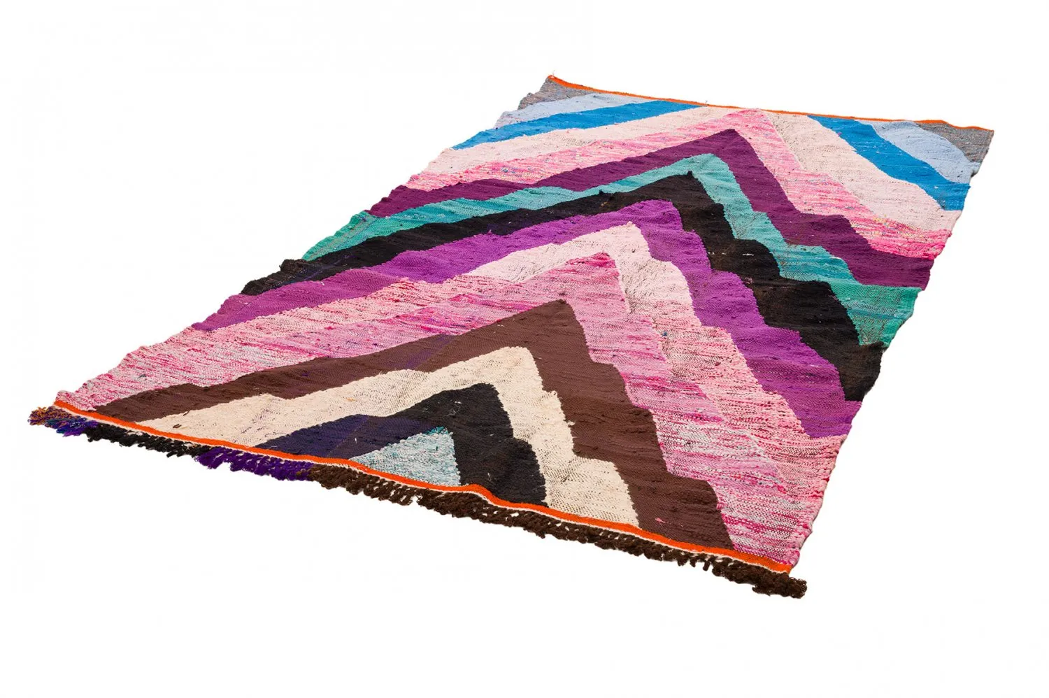 Moroccan Berber rug Boucherouite 140 x 250 cm