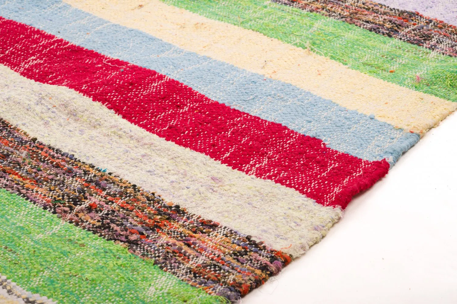 Moroccan Berber rug Boucherouite 125 x 215 cm