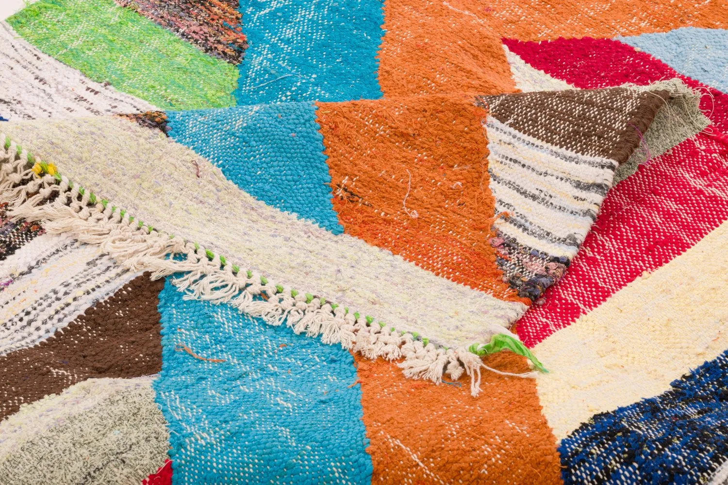 Moroccan Berber rug Boucherouite 125 x 215 cm