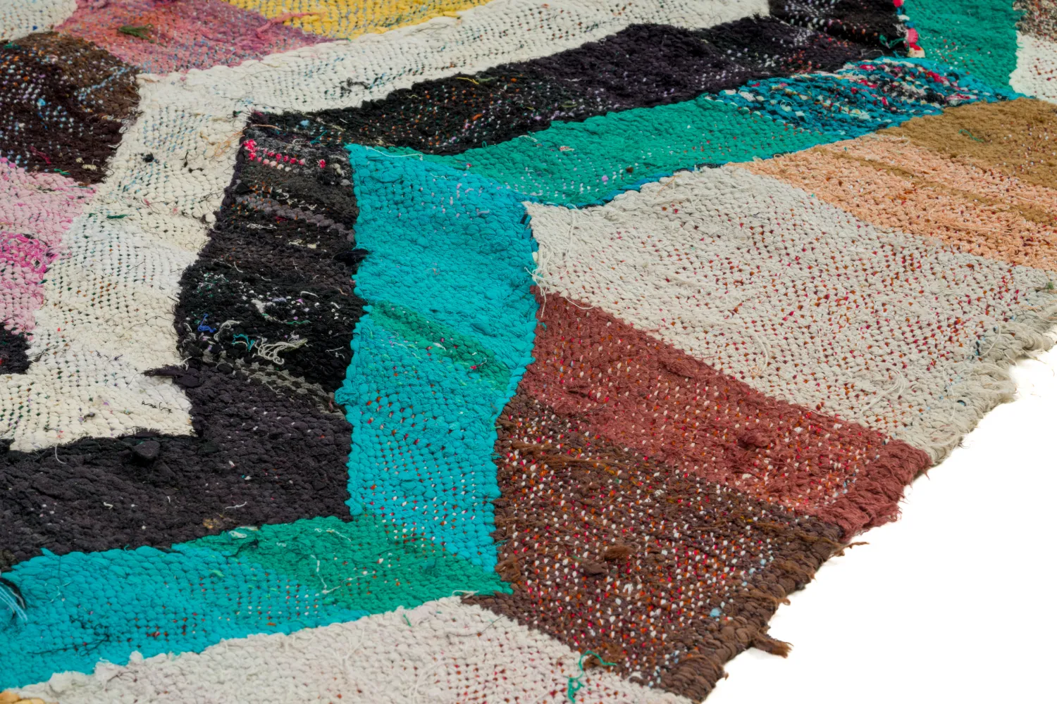 Moroccan Berber rug Boucherouite 135 x 245 cm
