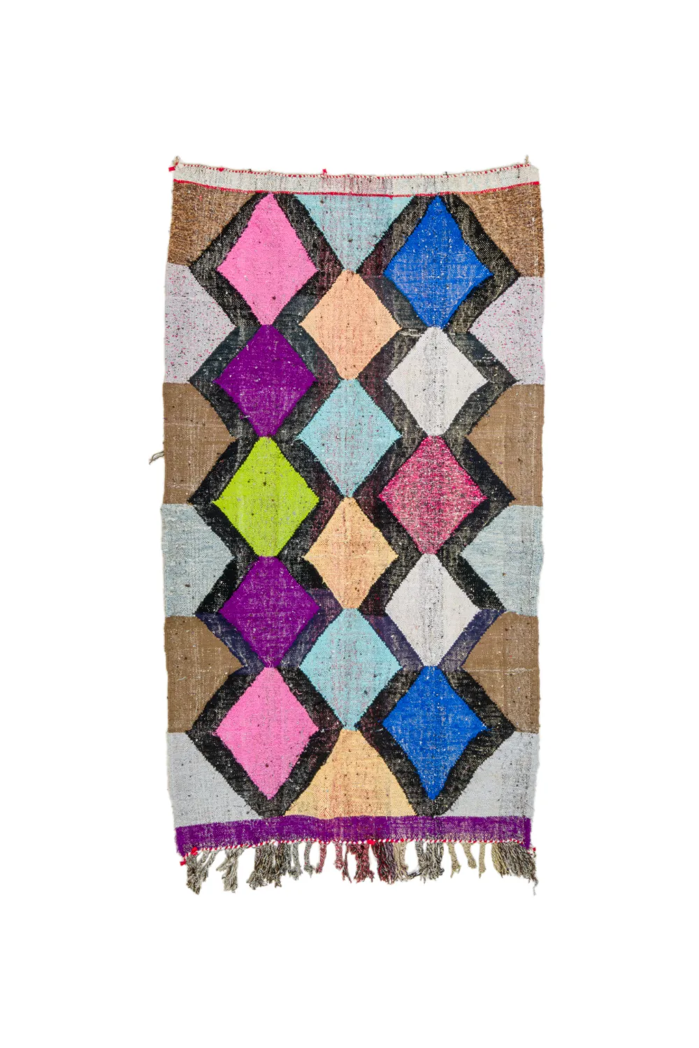 Moroccan Berber rug Boucherouite 135 x 230 cm