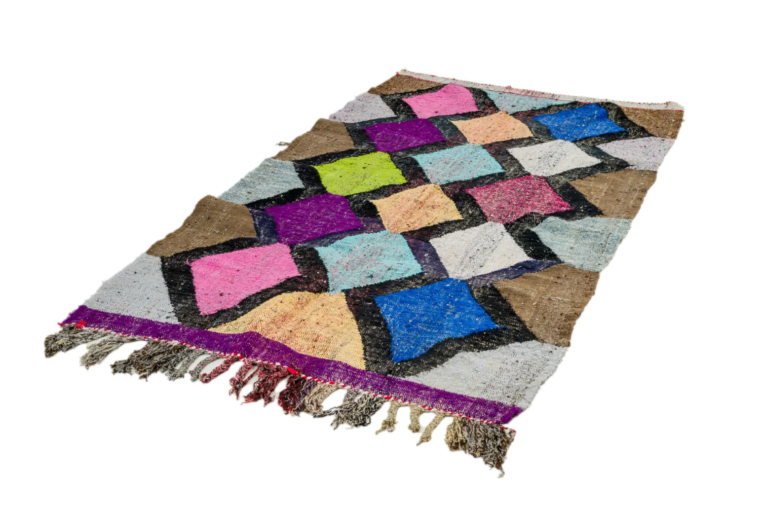 Moroccan Berber rug Boucherouite 135 x 230 cm