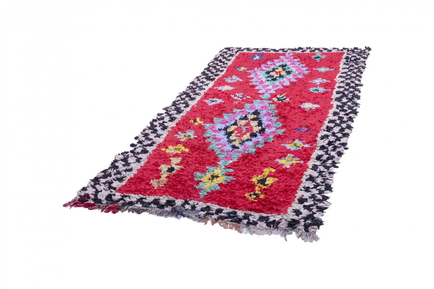 Moroccan Berber rug Boucherouite 245 x 135 cm