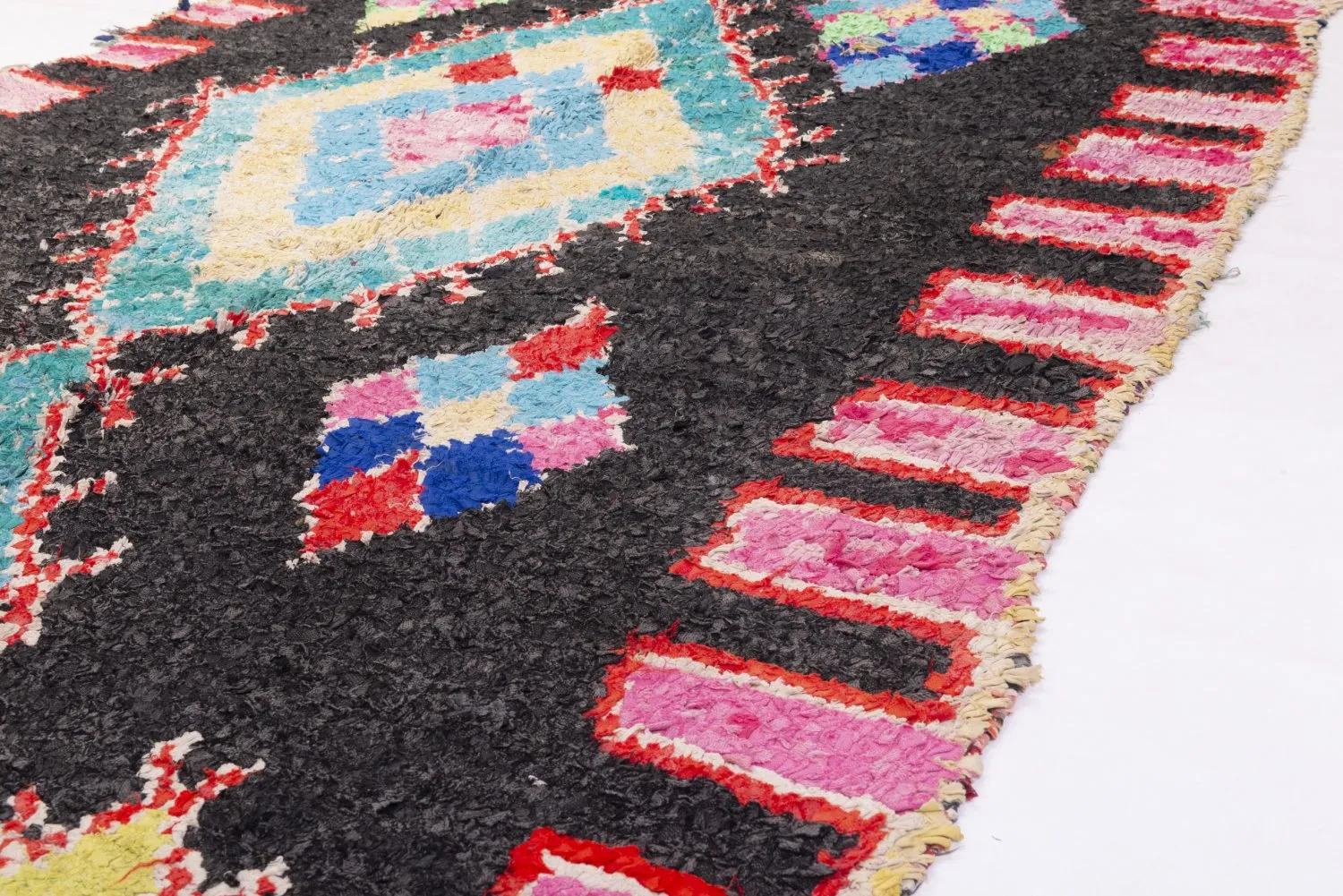 Moroccan Berber rug Boucherouite 330 x 150 cm