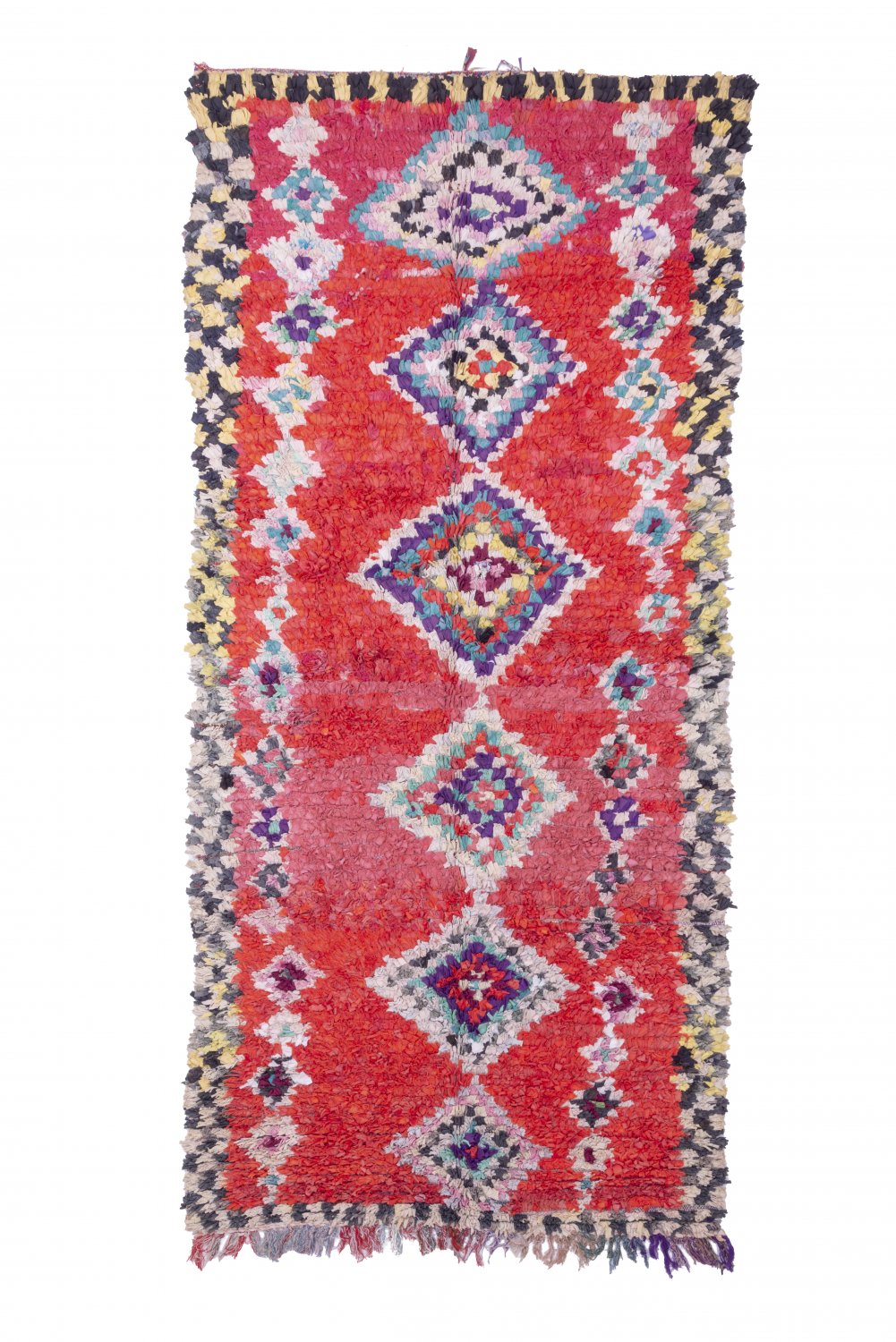 Moroccan Berber rug Boucherouite 220 x 125 cm