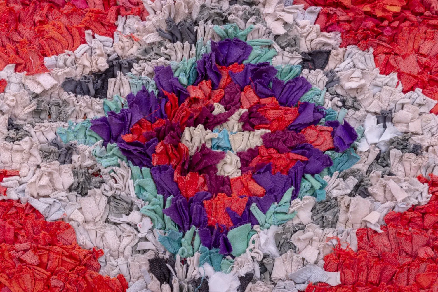 Moroccan Berber rug Boucherouite 220 x 125 cm