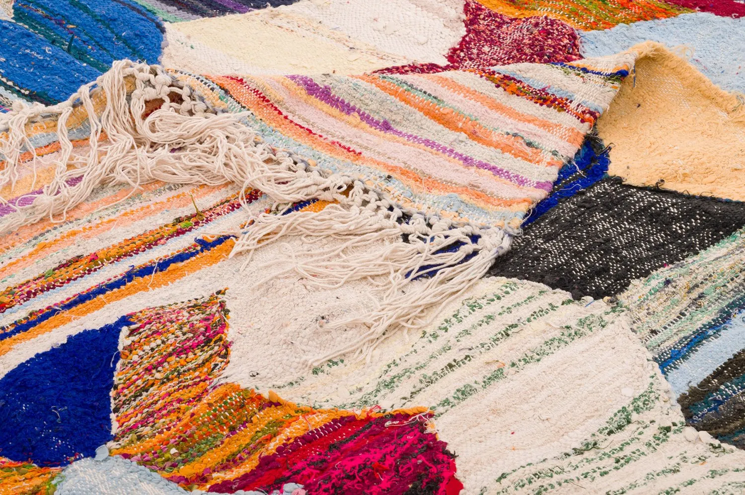 Moroccan Berber rug Boucherouite 155 x 325 cm