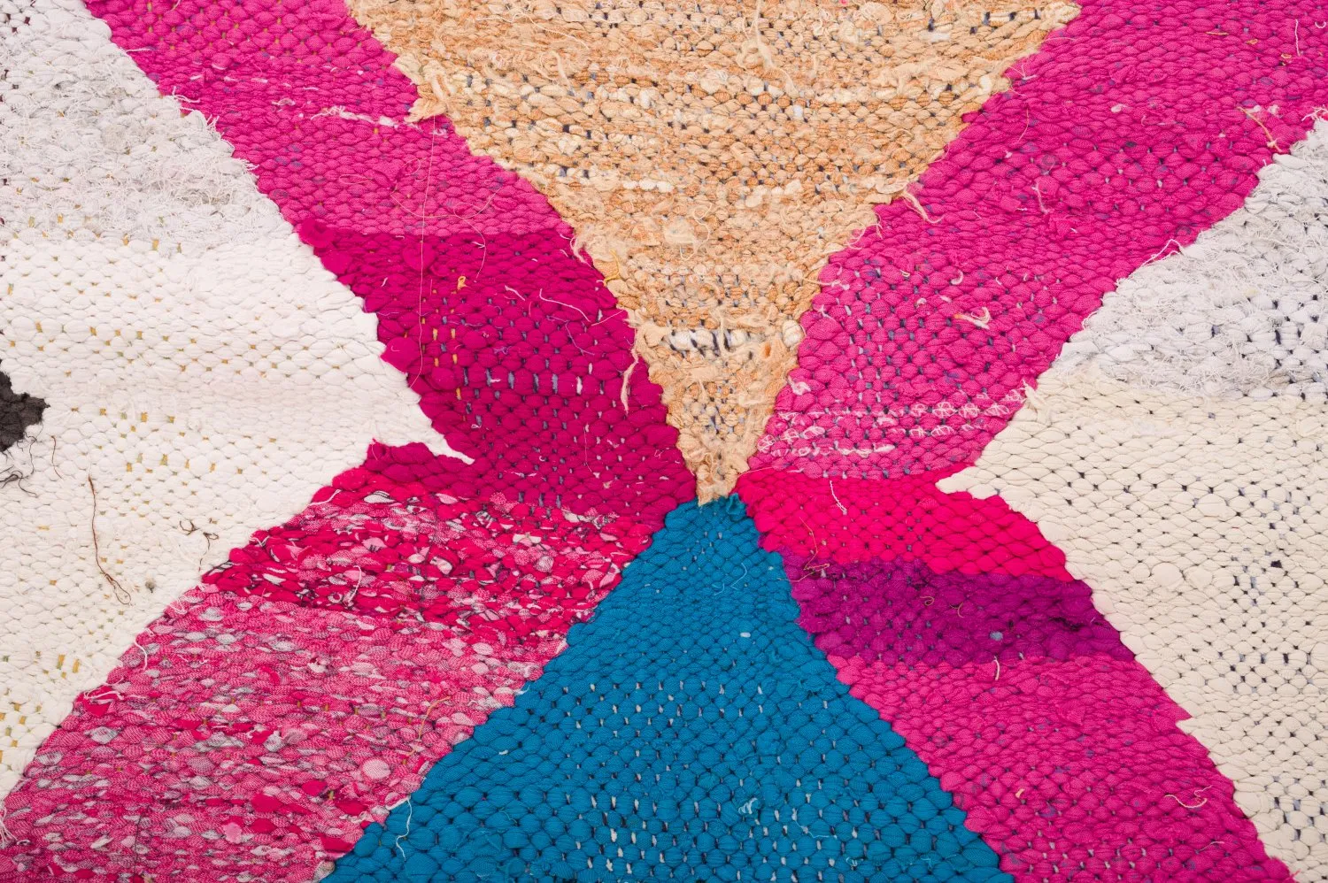 Moroccan Berber rug Boucherouite 120 x 265 cm