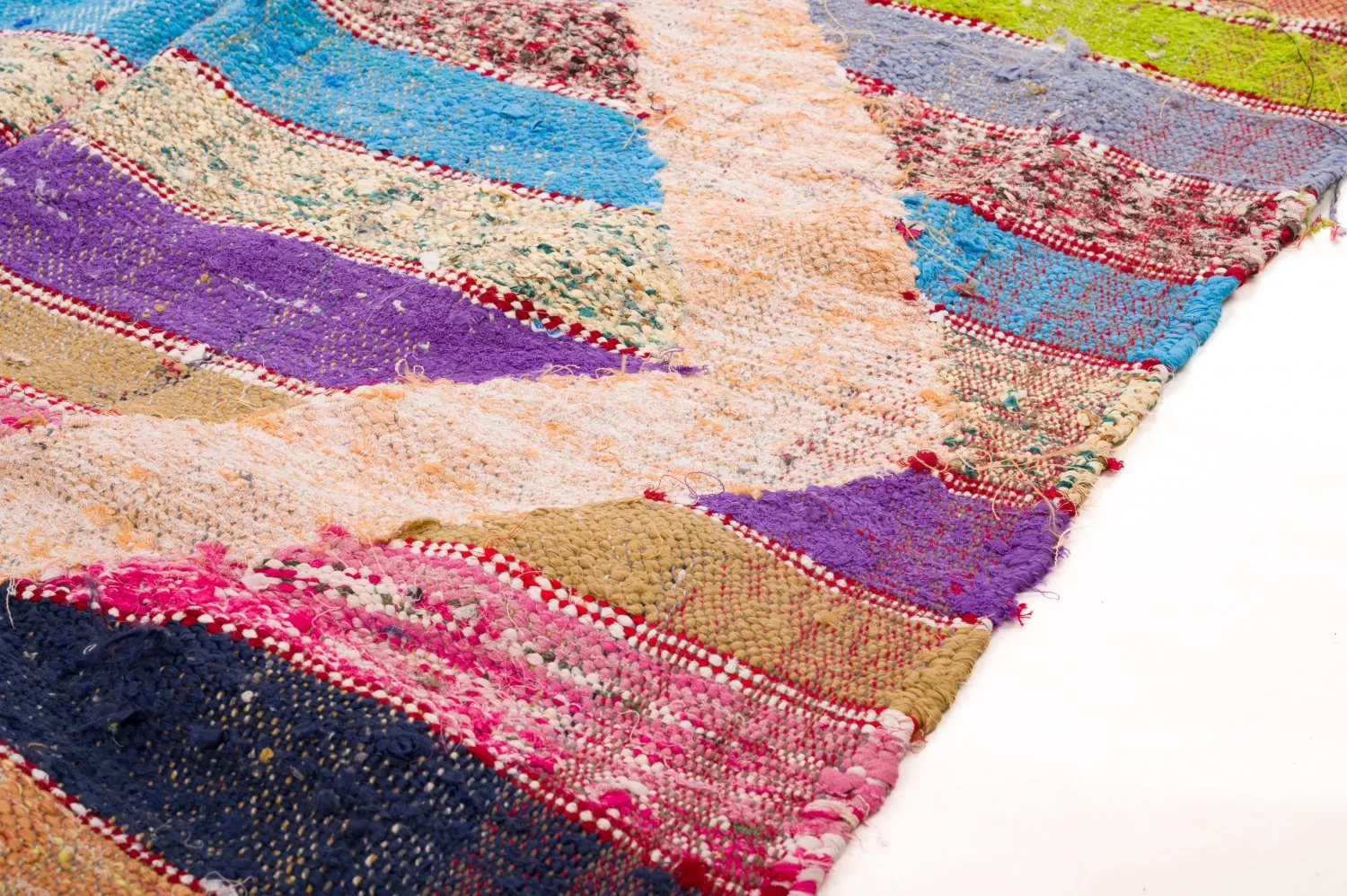 Moroccan Berber rug Boucherouite 125 x 265 cm
