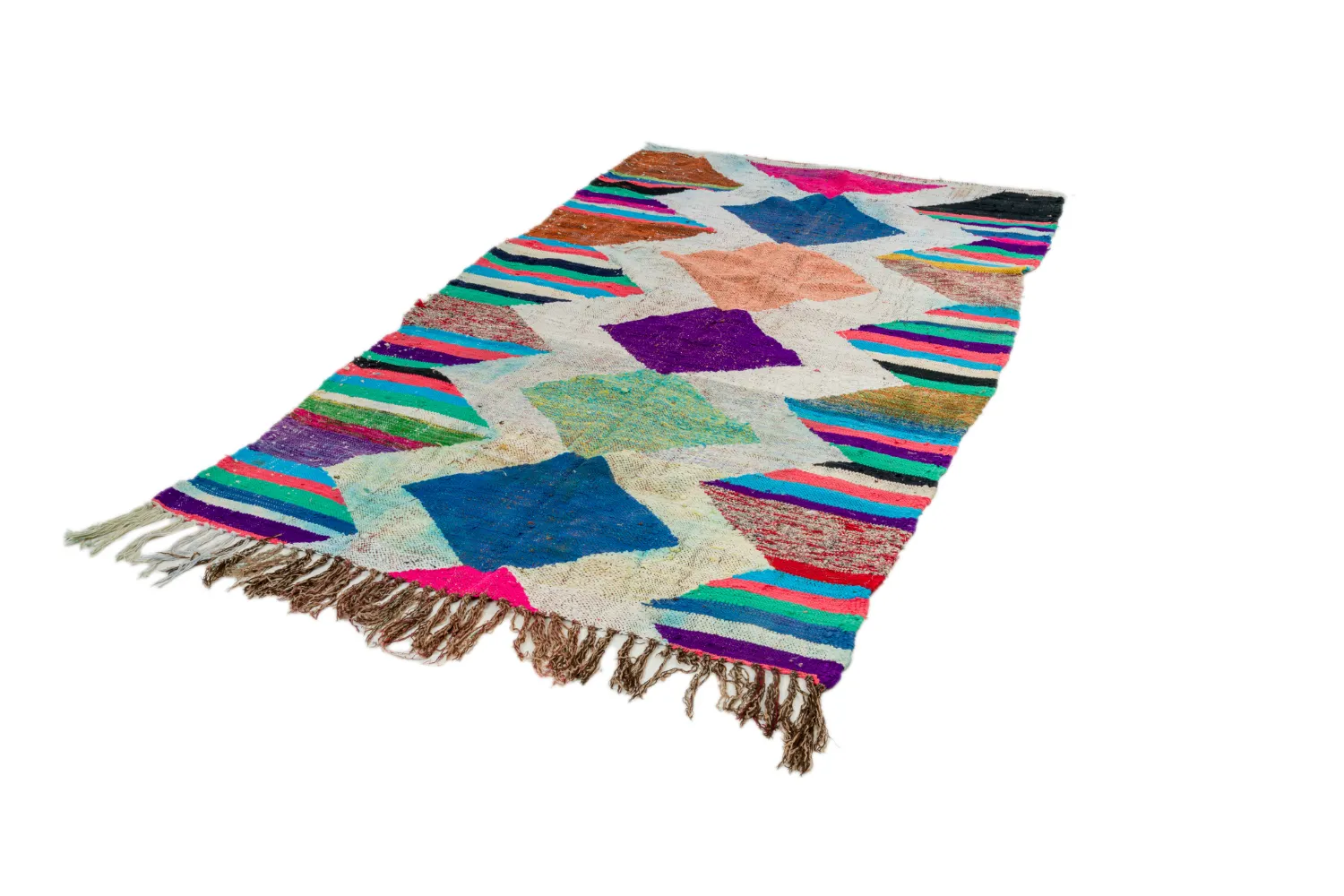 Moroccan Berber rug Boucherouite 130 x 230 cm