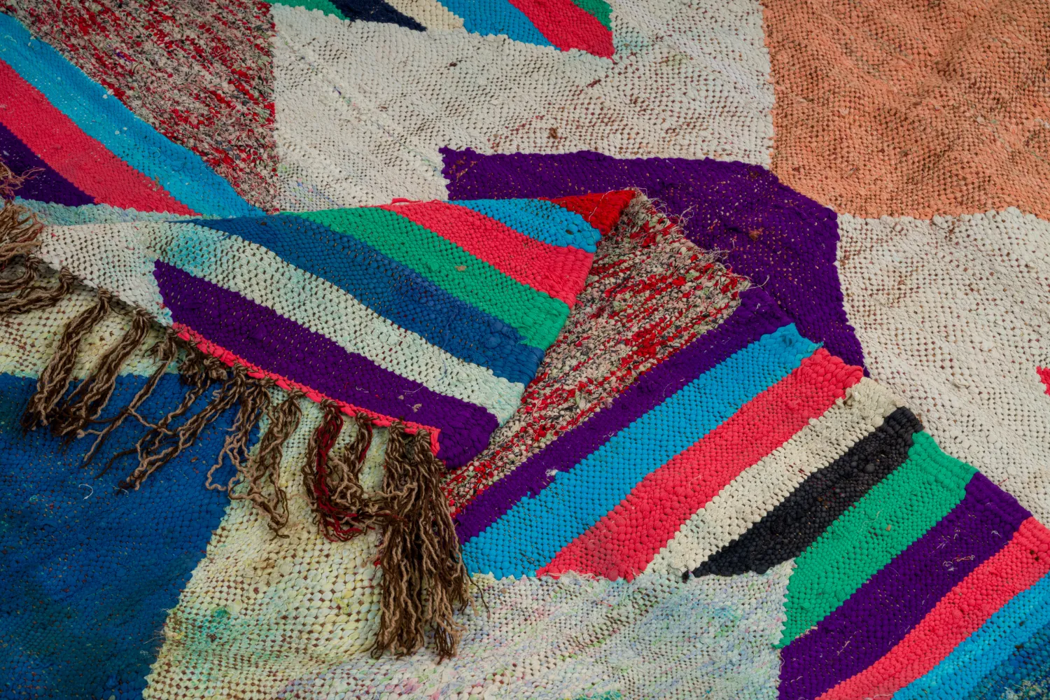 Moroccan Berber rug Boucherouite 130 x 230 cm