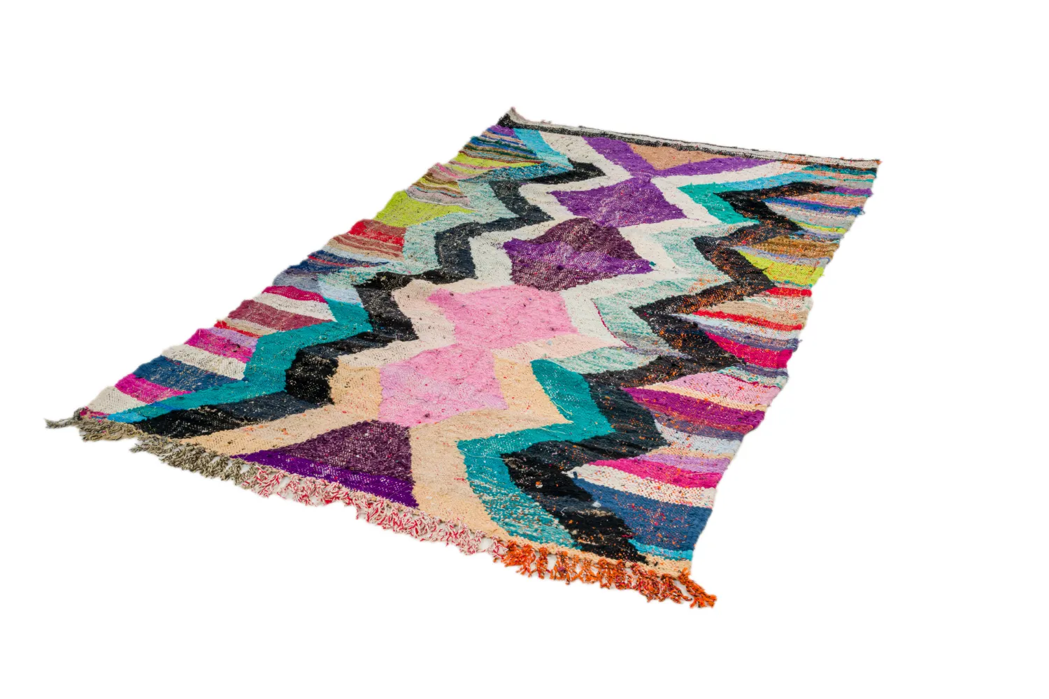 Moroccan Berber rug Boucherouite 130 x 235 cm