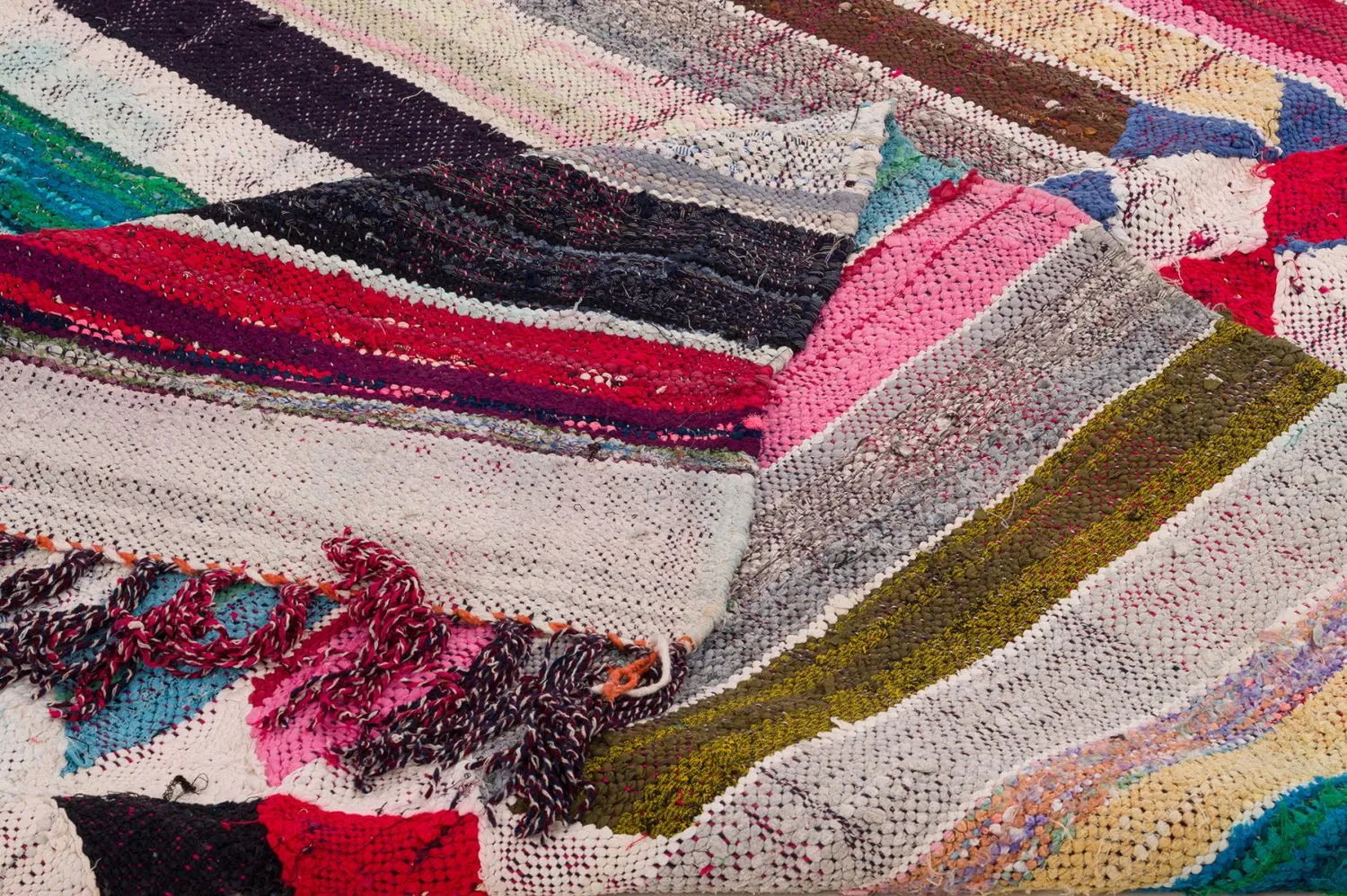 Moroccan Berber rug Boucherouite 145 x 295 cm