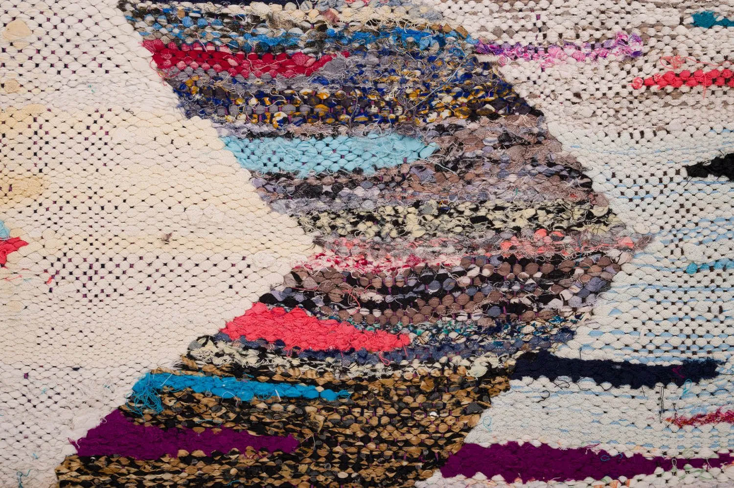 Moroccan Berber rug Boucherouite 145 x 310 cm