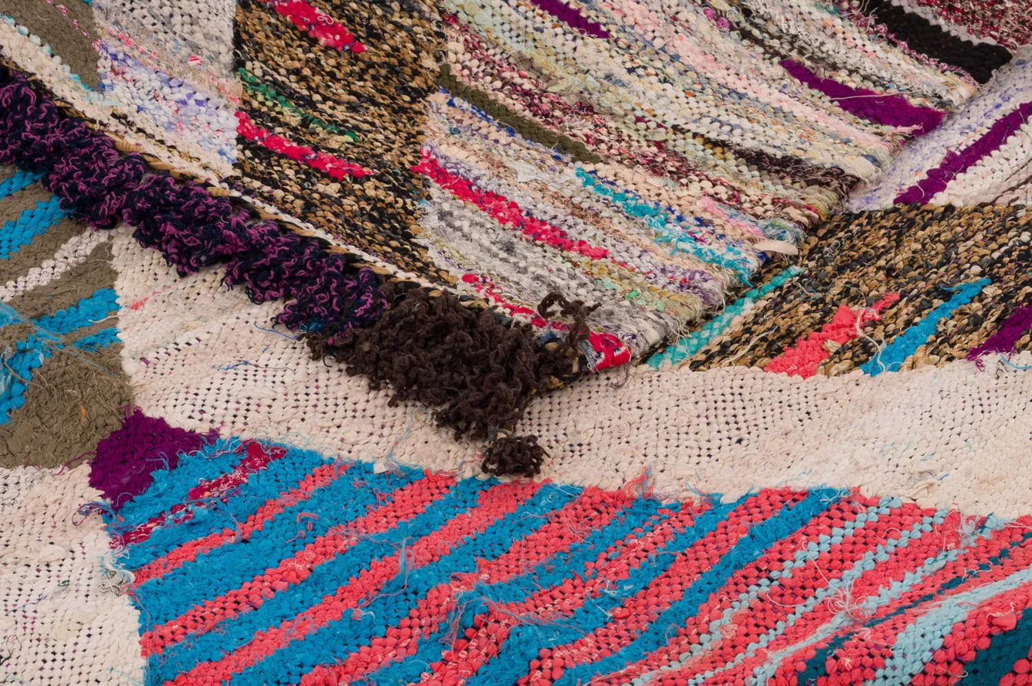 Moroccan Berber rug Boucherouite 145 x 310 cm