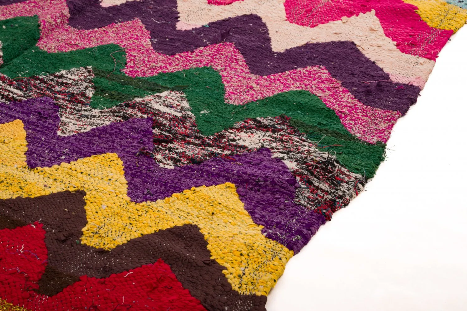 Moroccan Berber rug Boucherouite 125 x 235 cm