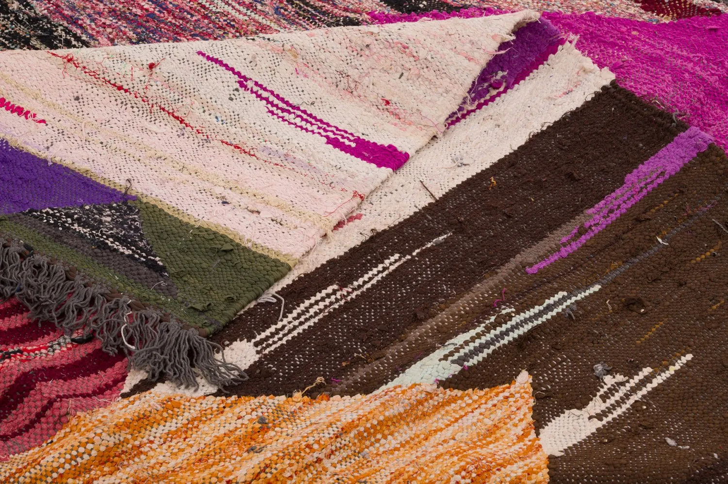 Moroccan Berber rug Boucherouite 130 x 275 cm
