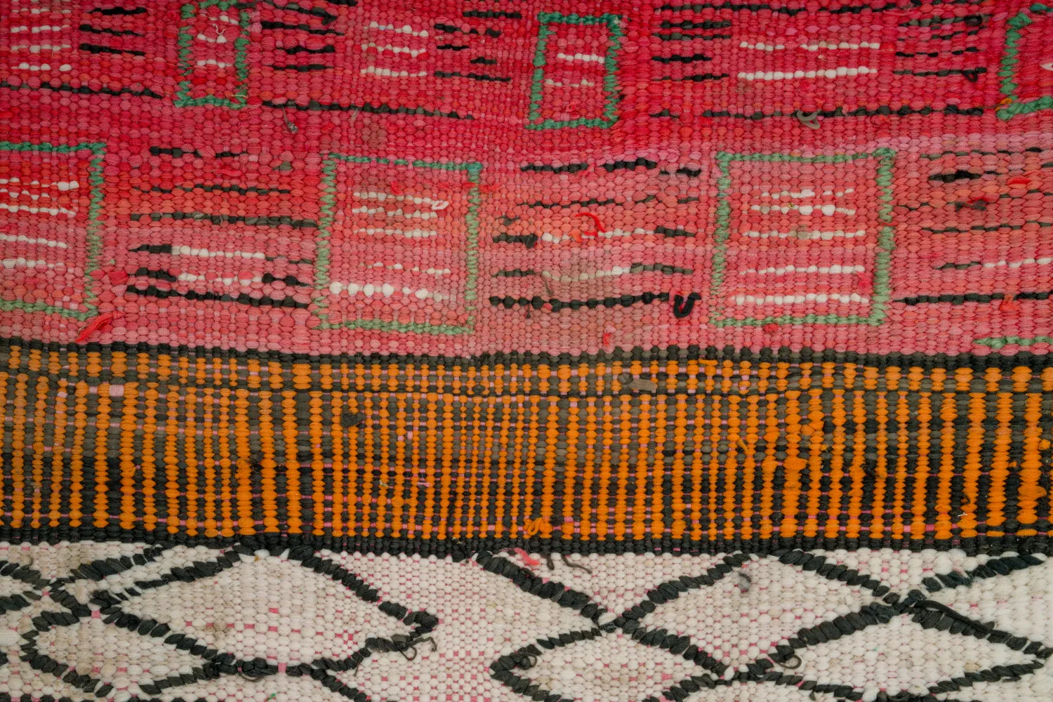 Moroccan Berber rug Boucherouite 150 x 365 cm