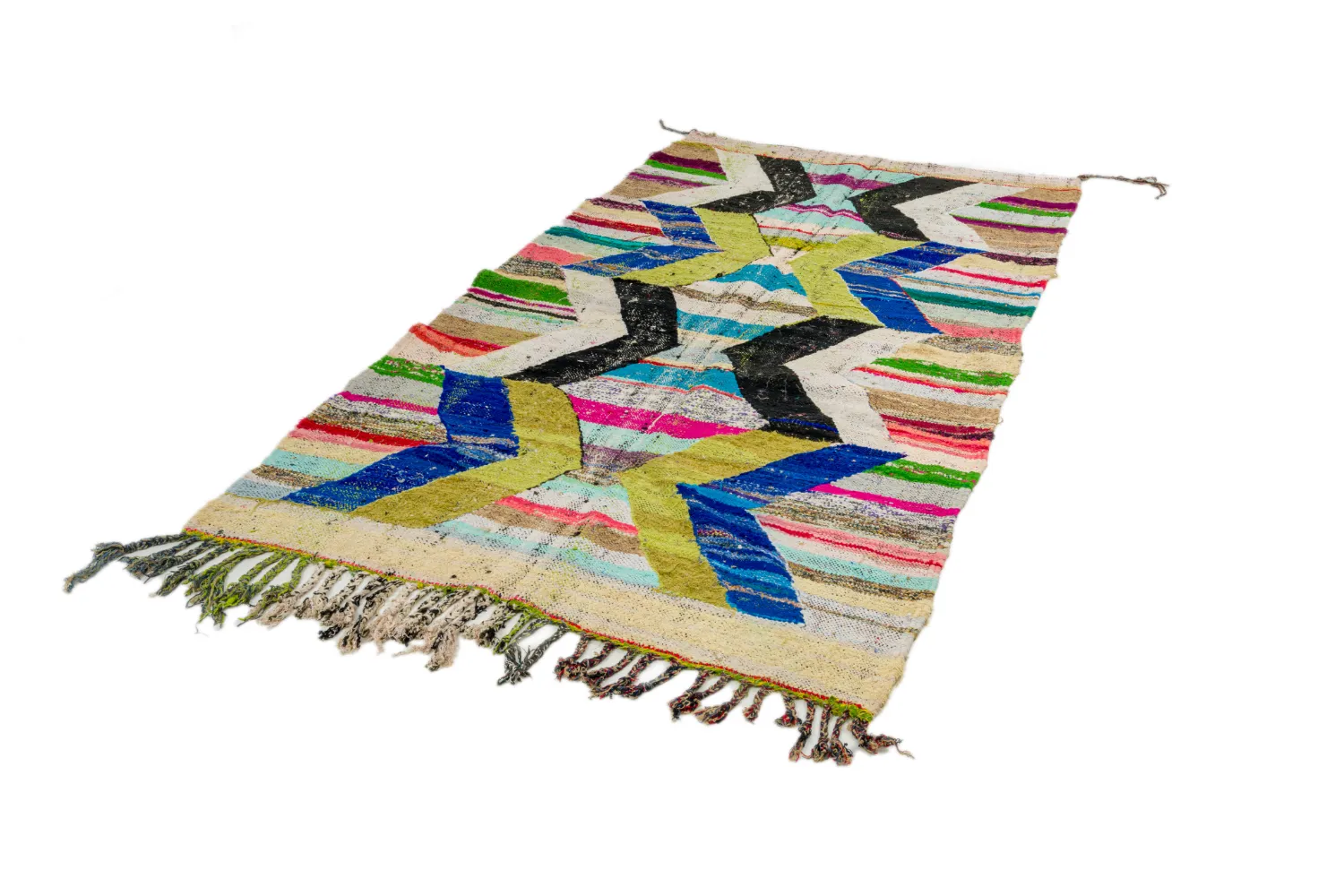 Moroccan Berber rug Boucherouite 135 x 250 cm