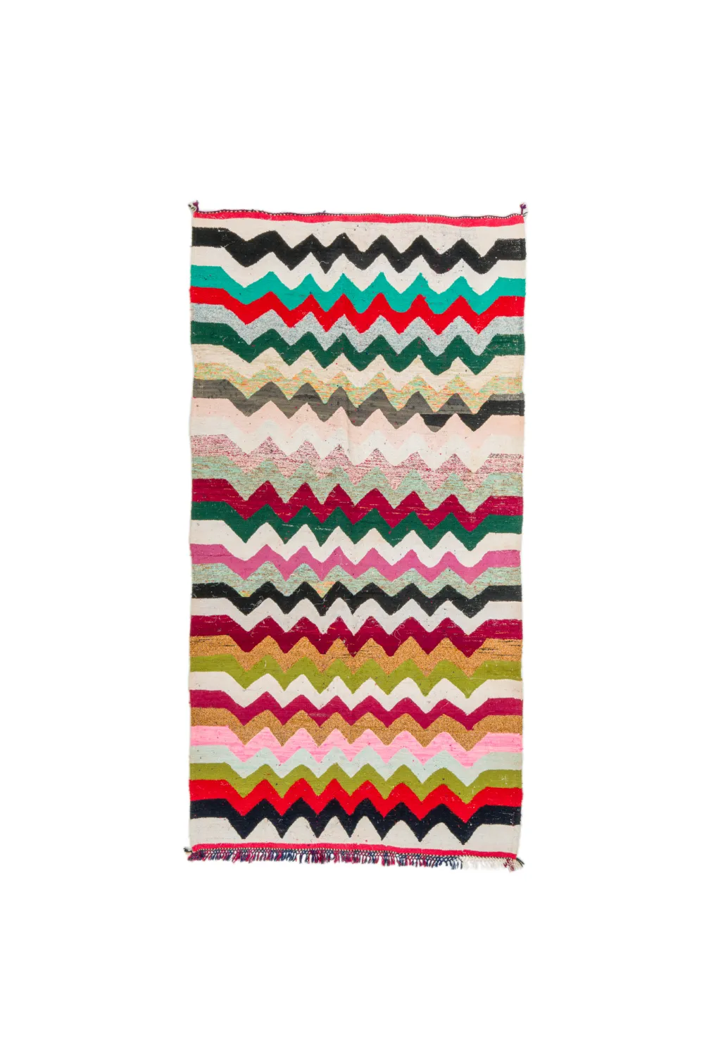 Moroccan Berber rug Boucherouite 120 x 235 cm