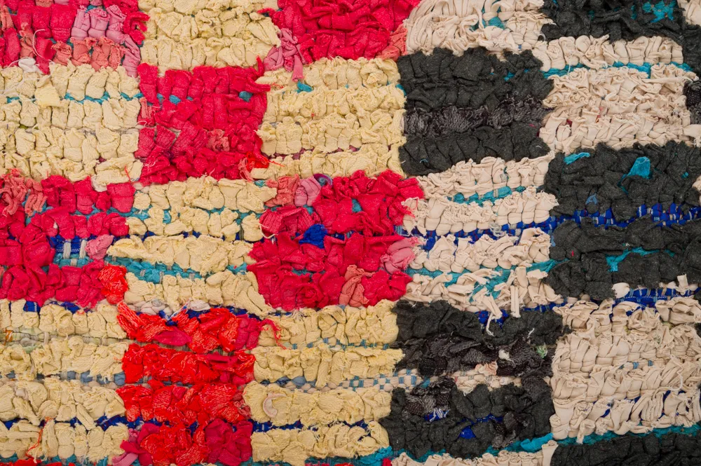 Moroccan Berber rug Boucherouite 360 x 125 cm