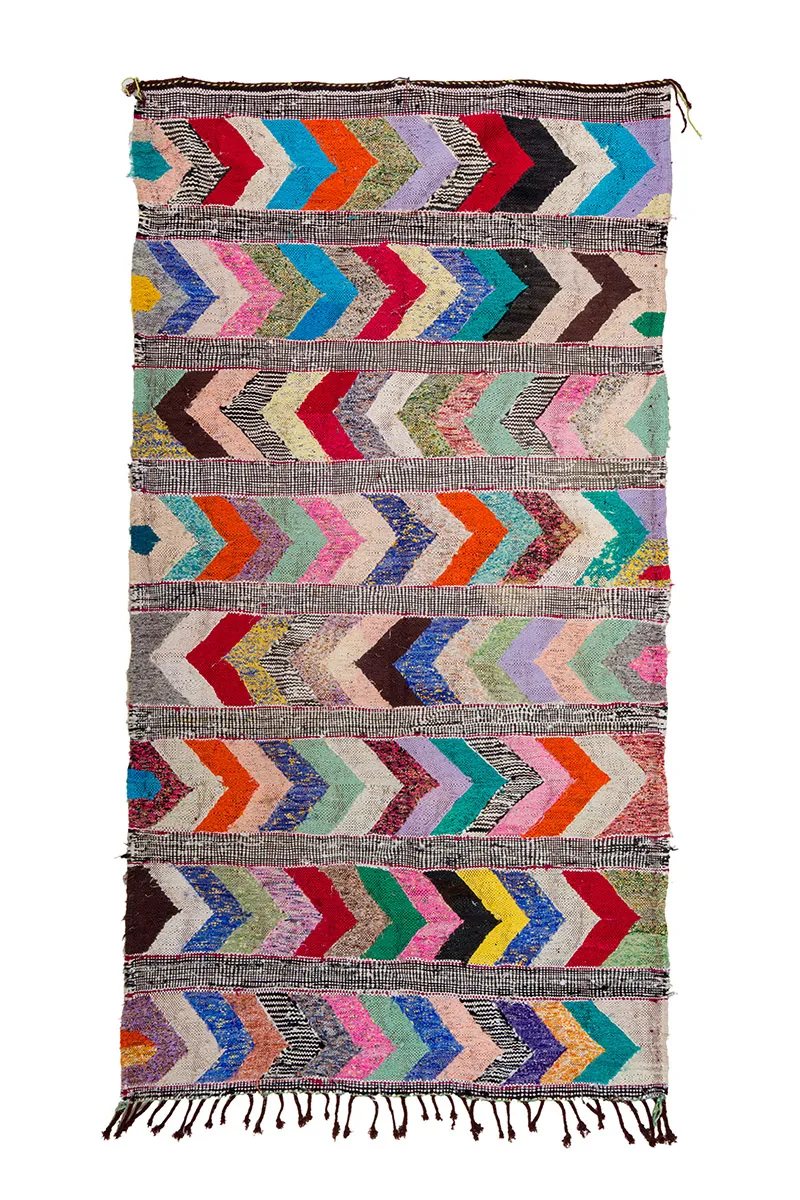 Moroccan Berber rug Boucherouite 150 x 275 cm
