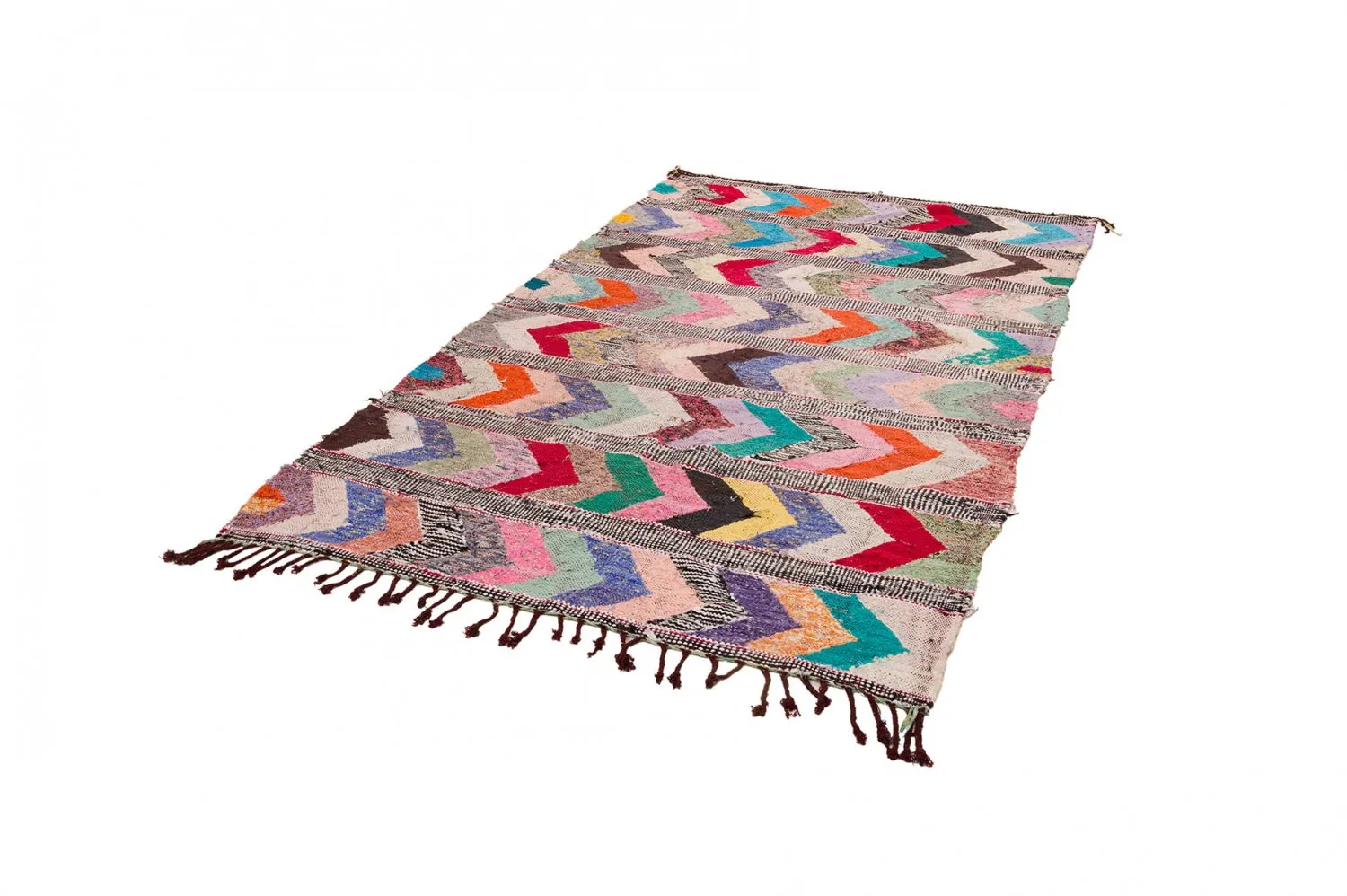 Moroccan Berber rug Boucherouite 150 x 275 cm
