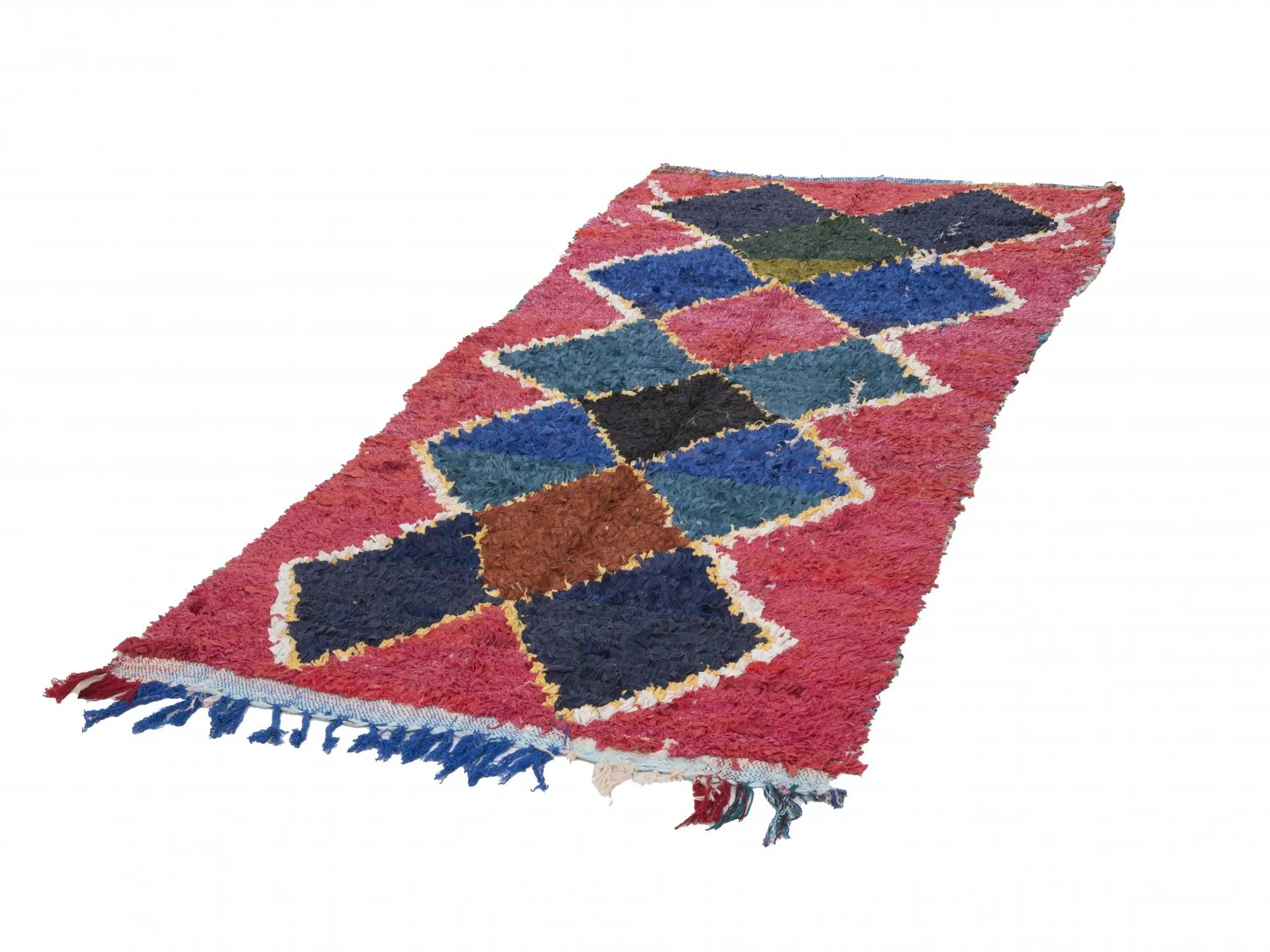 Moroccan Berber rug Boucherouite 250 x 120 cm