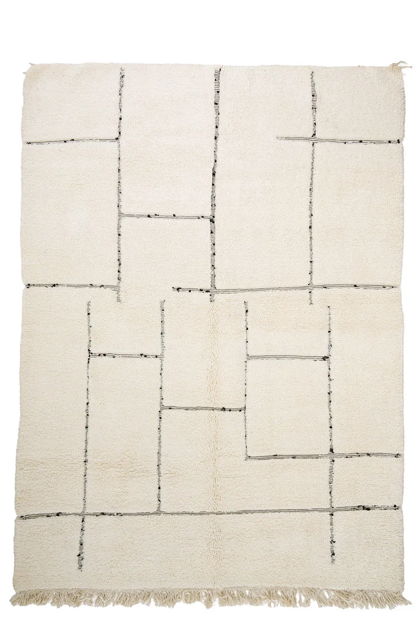 Kilim Moroccan Berber rug Beni Ourain 210 x 295 cm