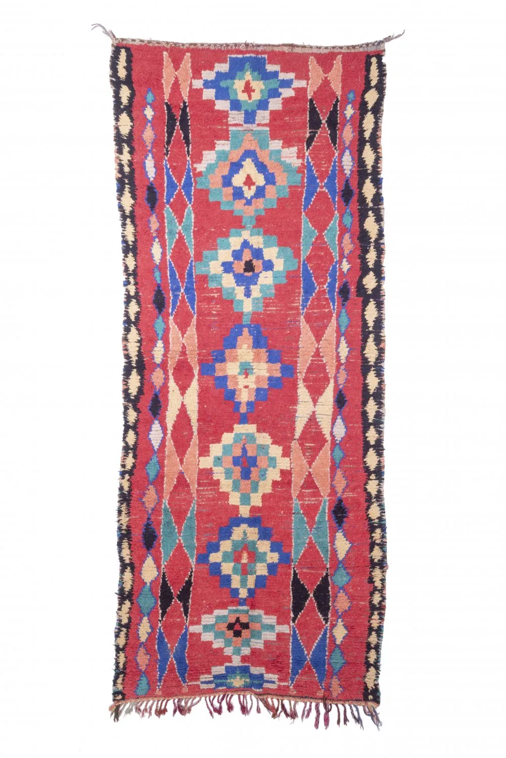 Moroccan Berber rug Boucherouite 365 x 145 cm