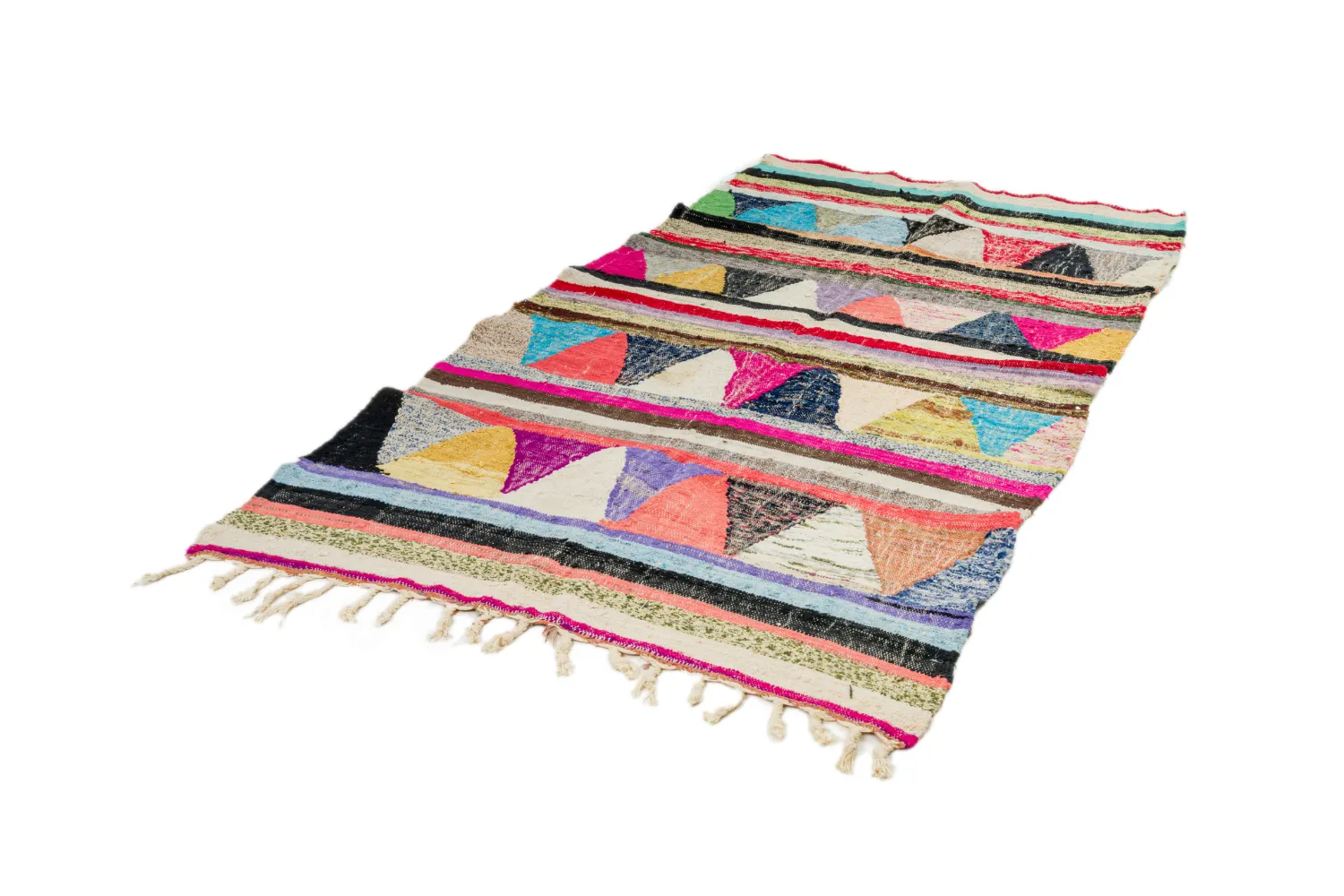 Moroccan Berber rug Boucherouite 145 x 260 cm