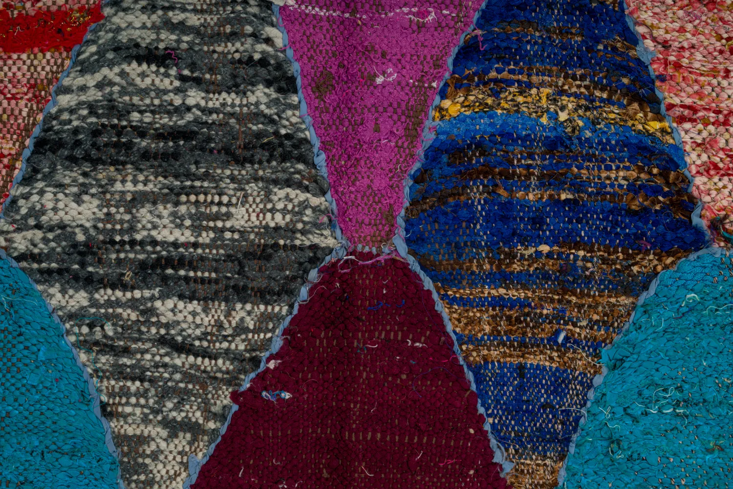 Moroccan Berber rug Boucherouite 125 x 225 cm