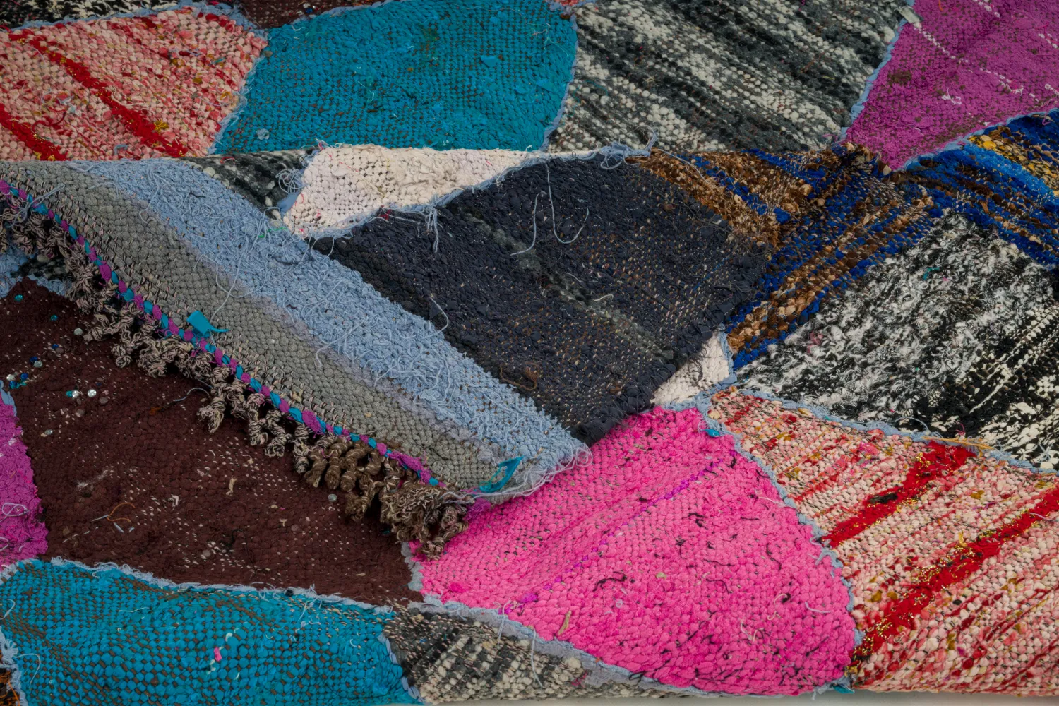Moroccan Berber rug Boucherouite 125 x 225 cm
