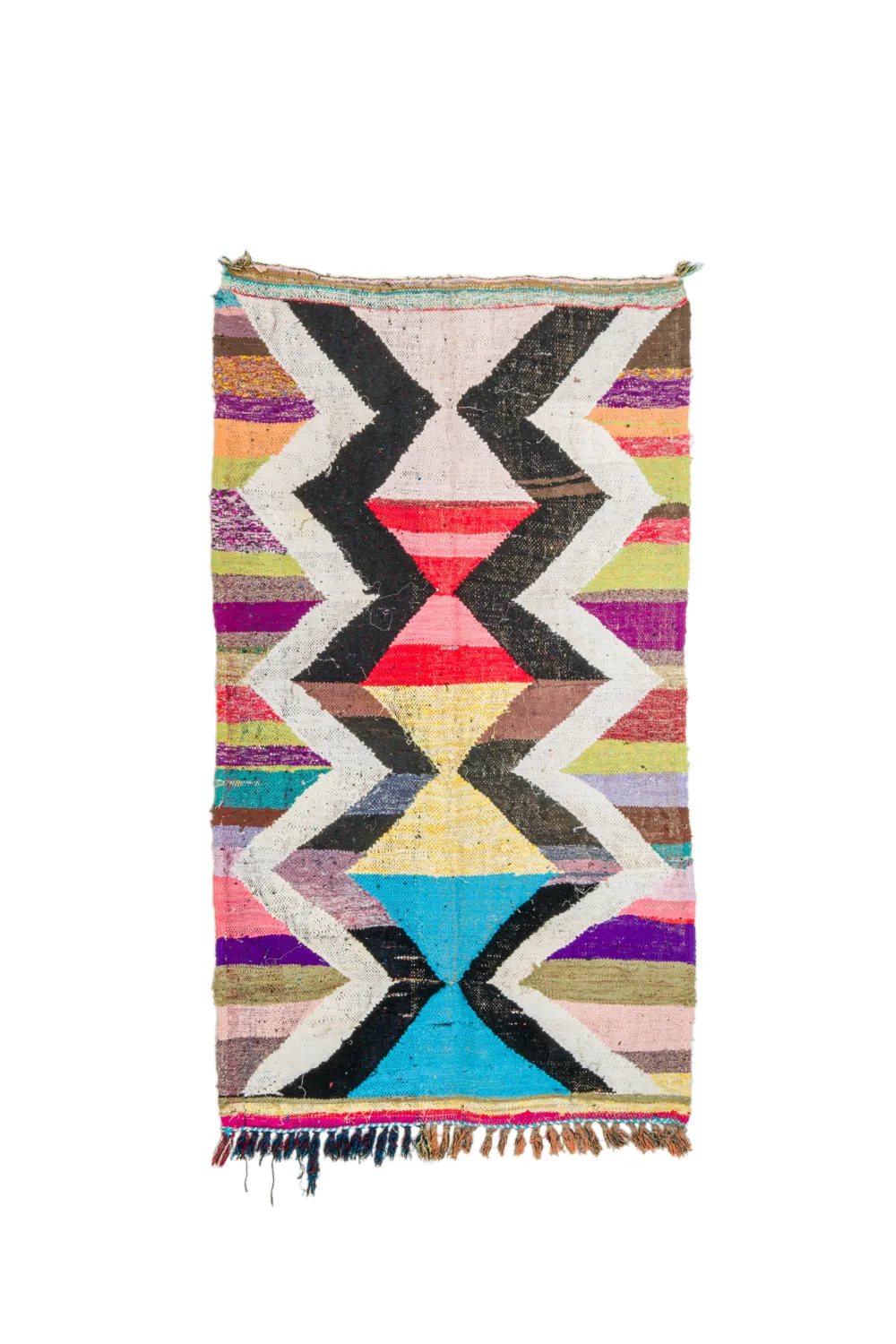 Moroccan Berber rug Boucherouite 125 x 225 cm