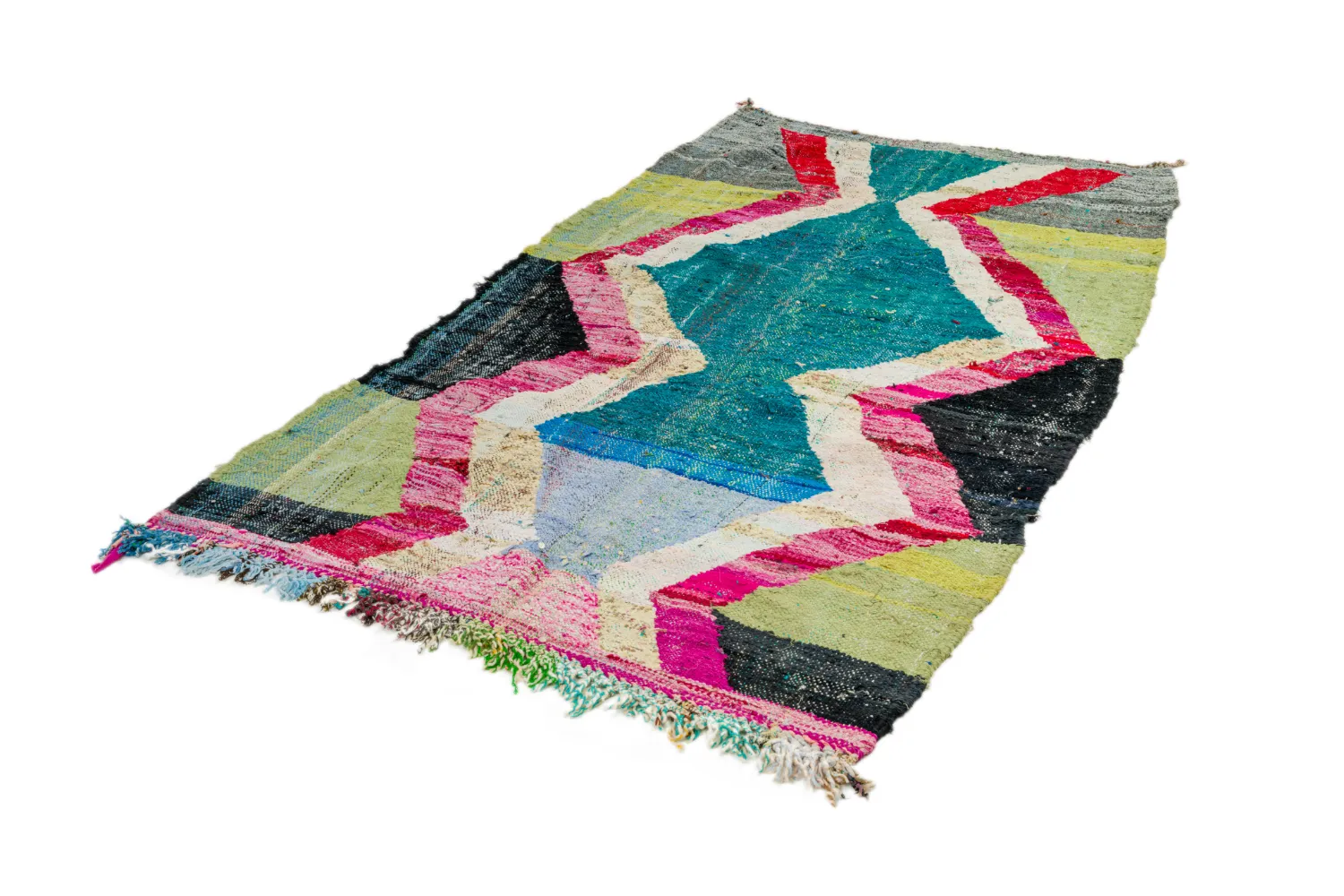 Moroccan Berber rug Boucherouite 125 x 240 cm
