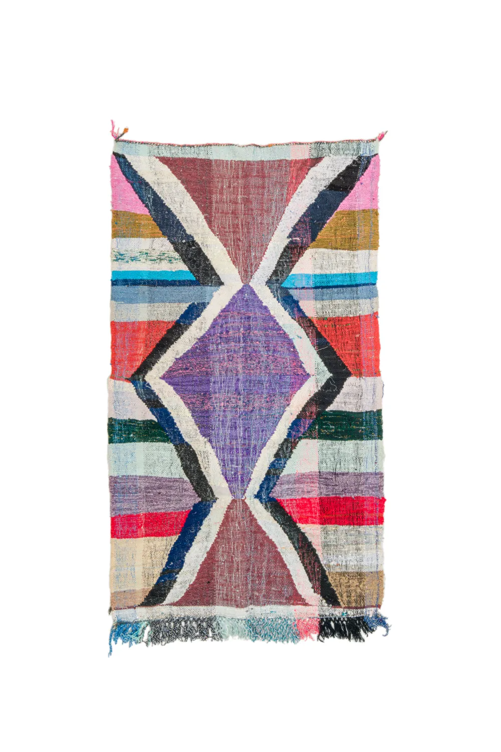 Moroccan Berber rug Boucherouite 125 x 210 cm