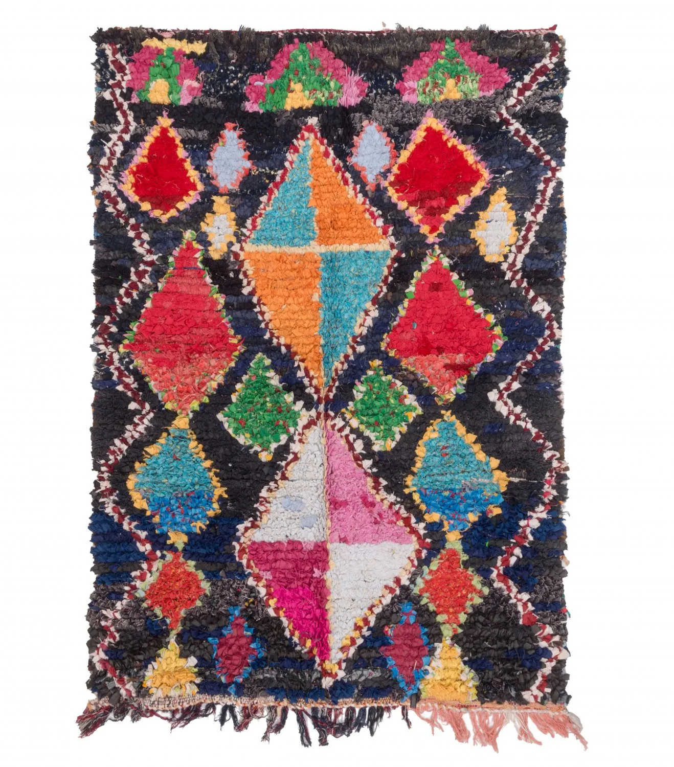 Moroccan Berber rug Boucherouite 190 x 135 cm