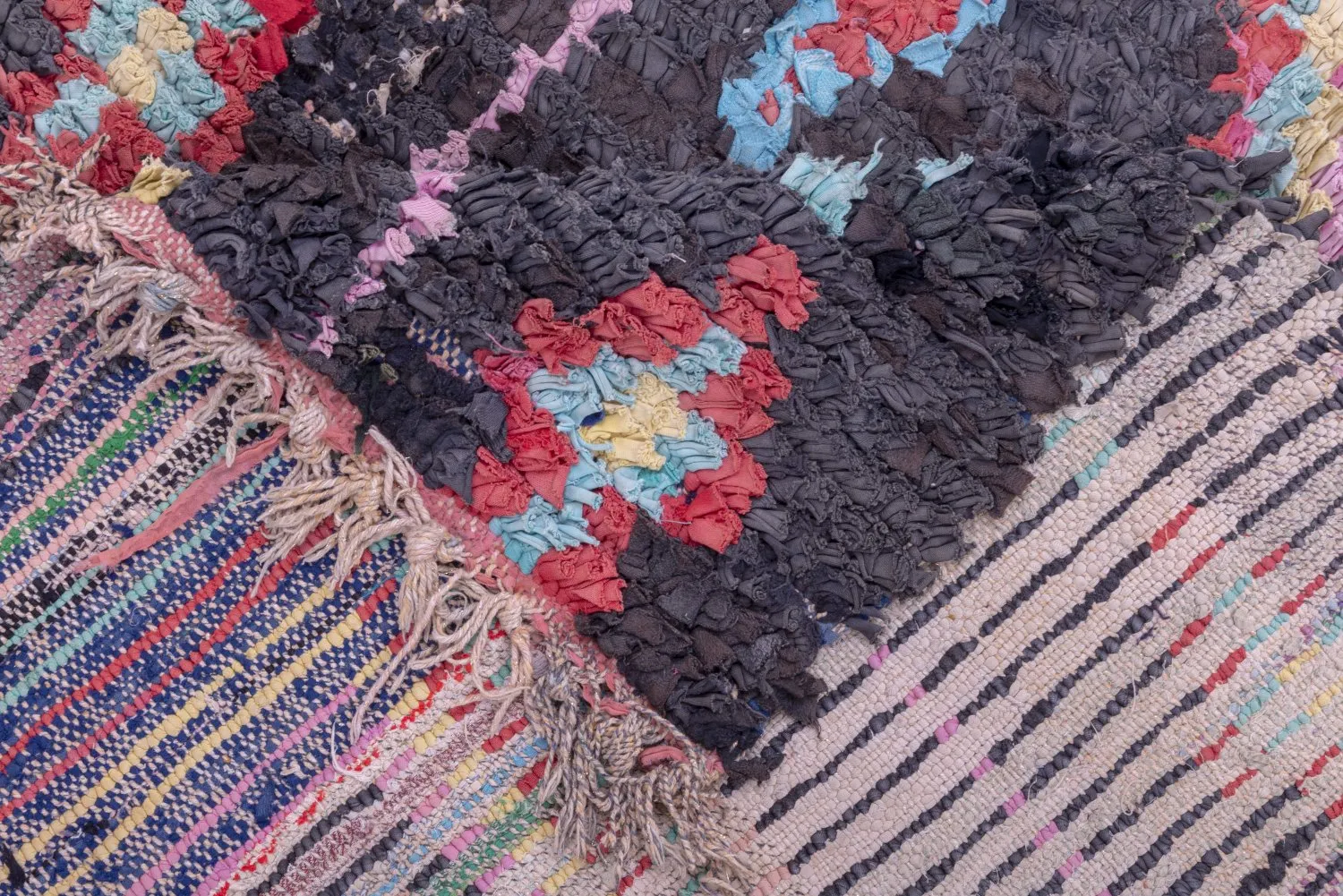 Moroccan Berber rug Boucherouite 240 x 120 cm