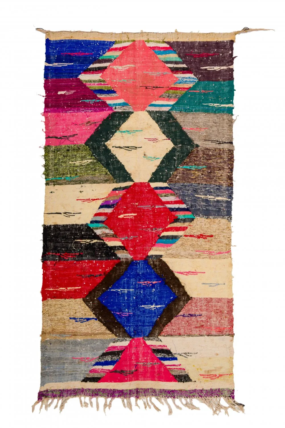 Moroccan Berber rug Boucherouite 125 x 240 cm