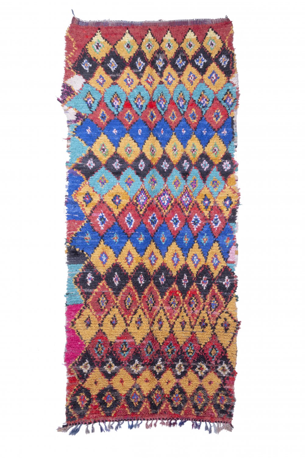 Moroccan Berber rug Boucherouite 365 x 160 cm