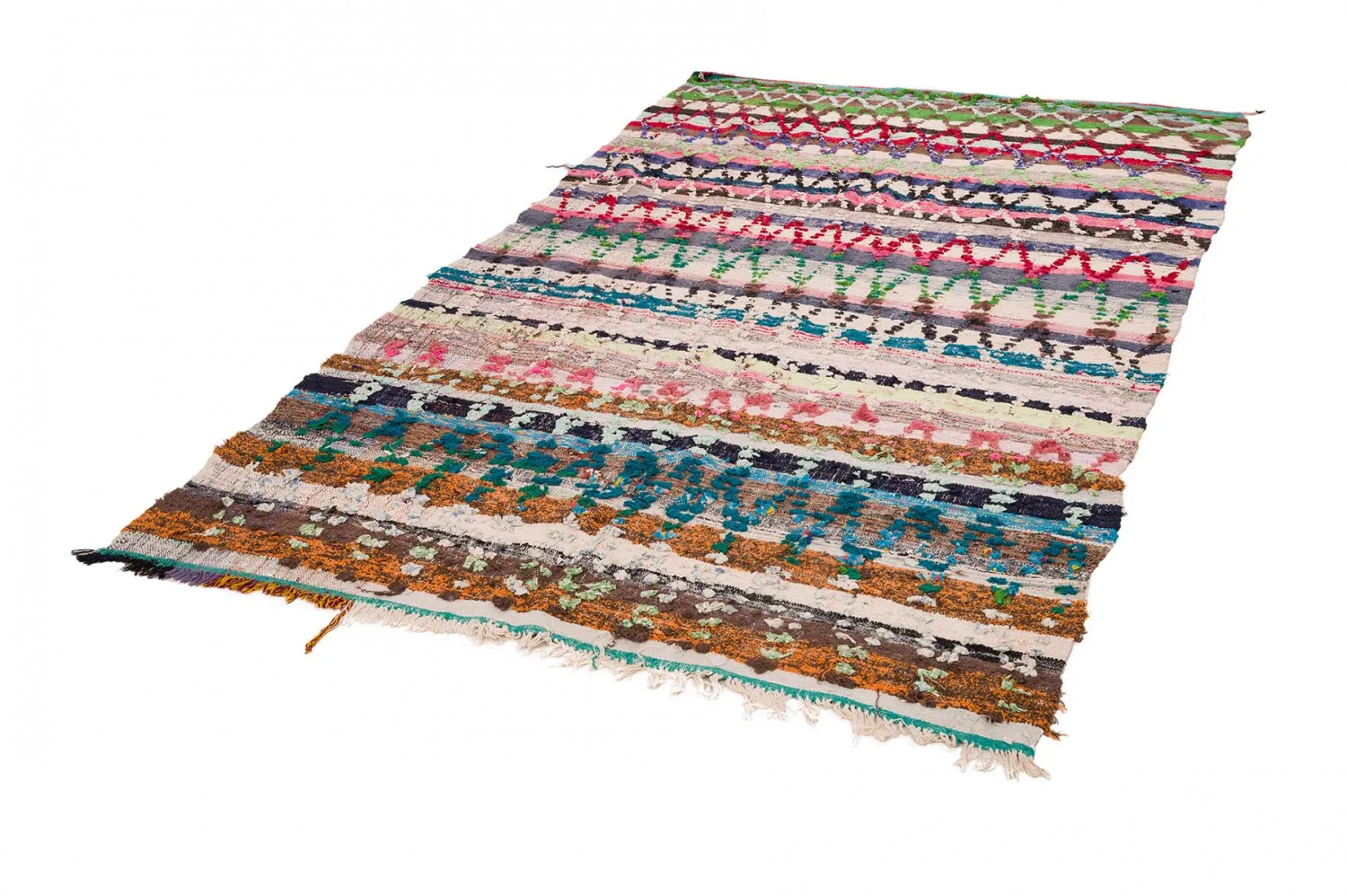 Moroccan Berber rug Boucherouite 150 x 280 cm