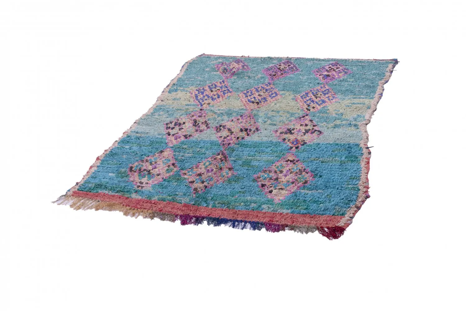 Moroccan Berber rug Boucherouite 190 x 125 cm