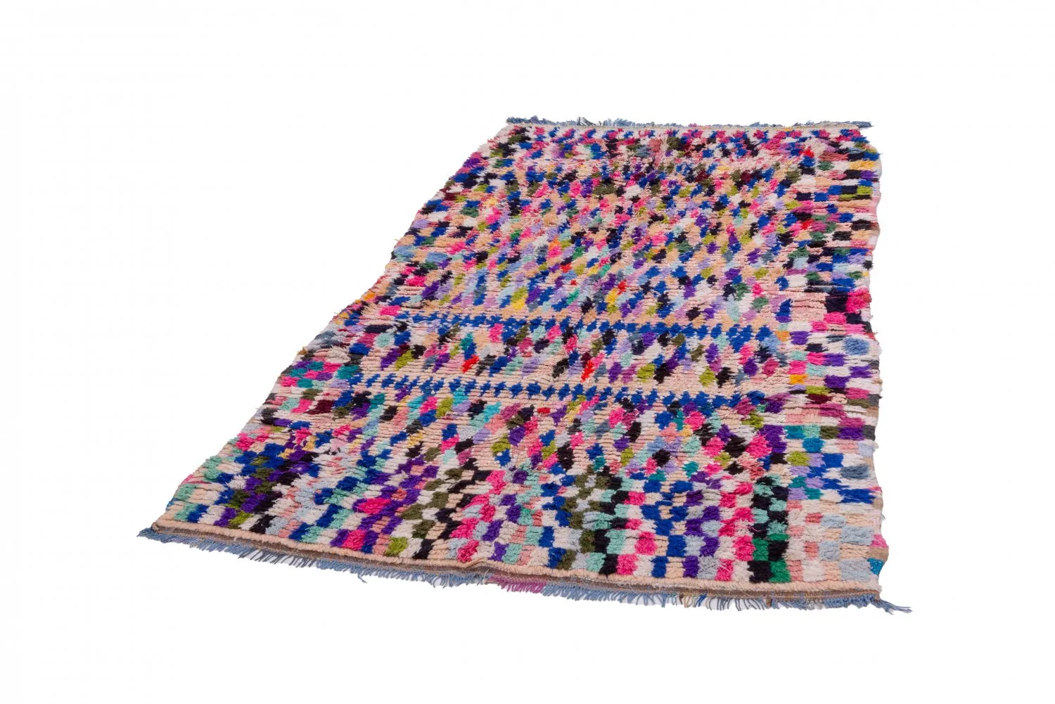 Moroccan Berber rug Boucherouite 265 x 145 cm