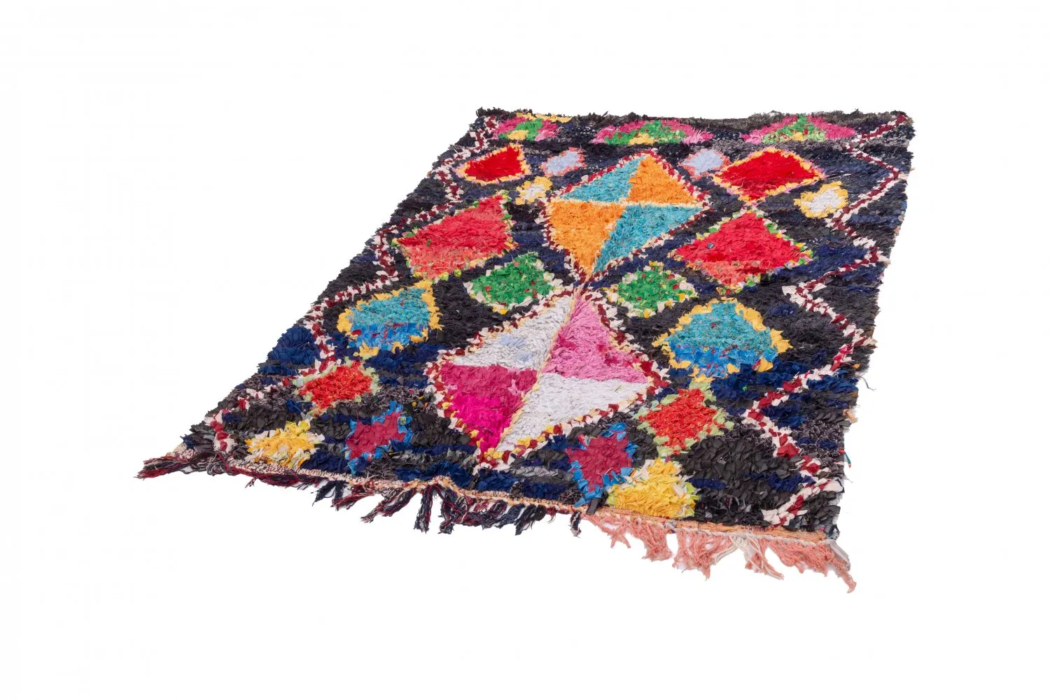 Moroccan Berber rug Boucherouite 190 x 135 cm