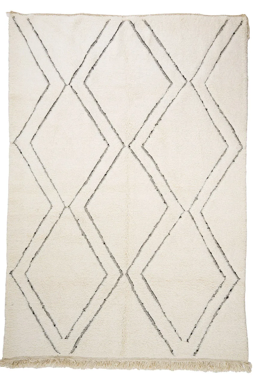 Kilim Moroccan Berber rug Beni Ourain 210 x 300 cm